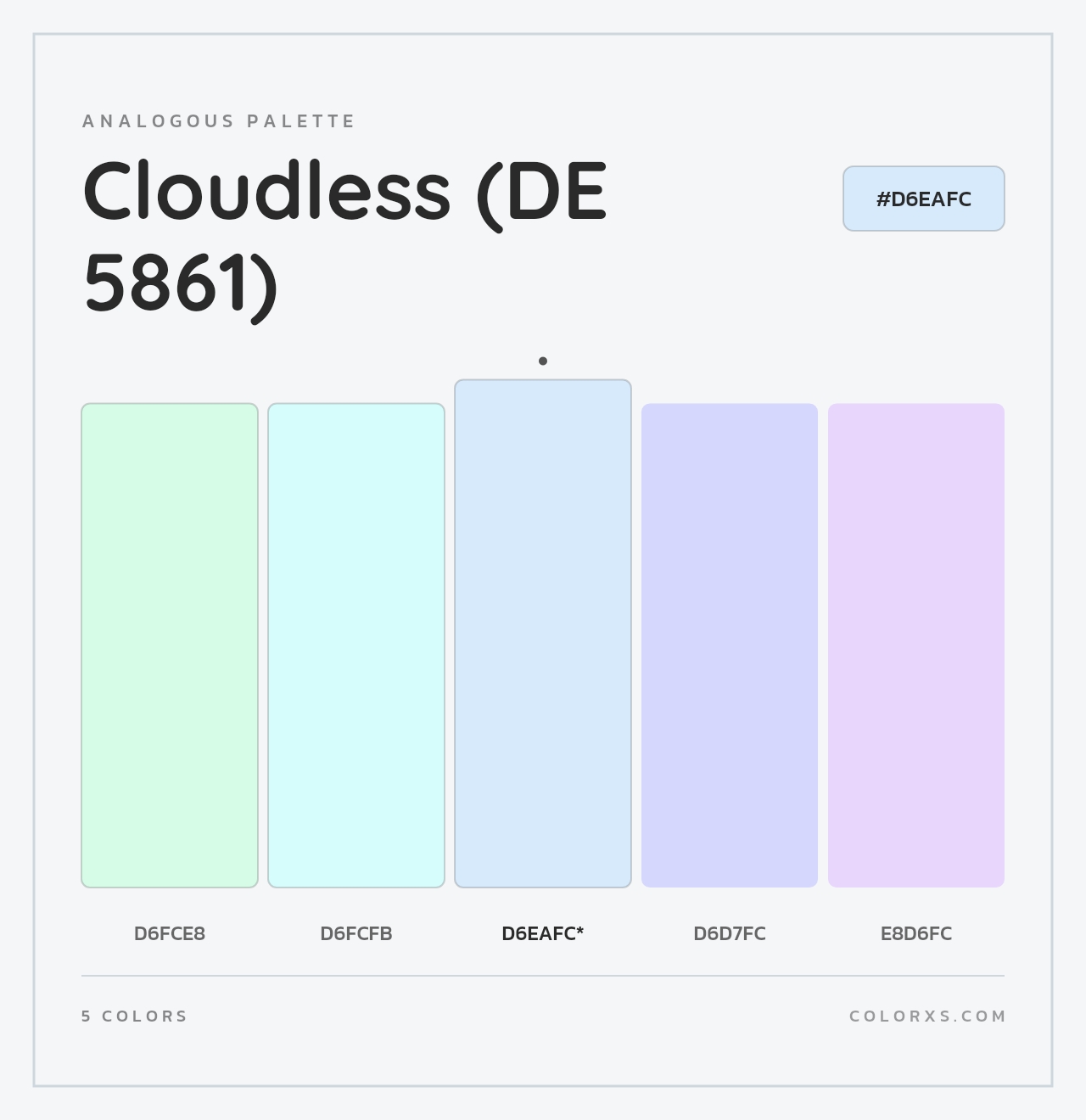 Cloudless (DE 5861) - Analogous Color Palette
