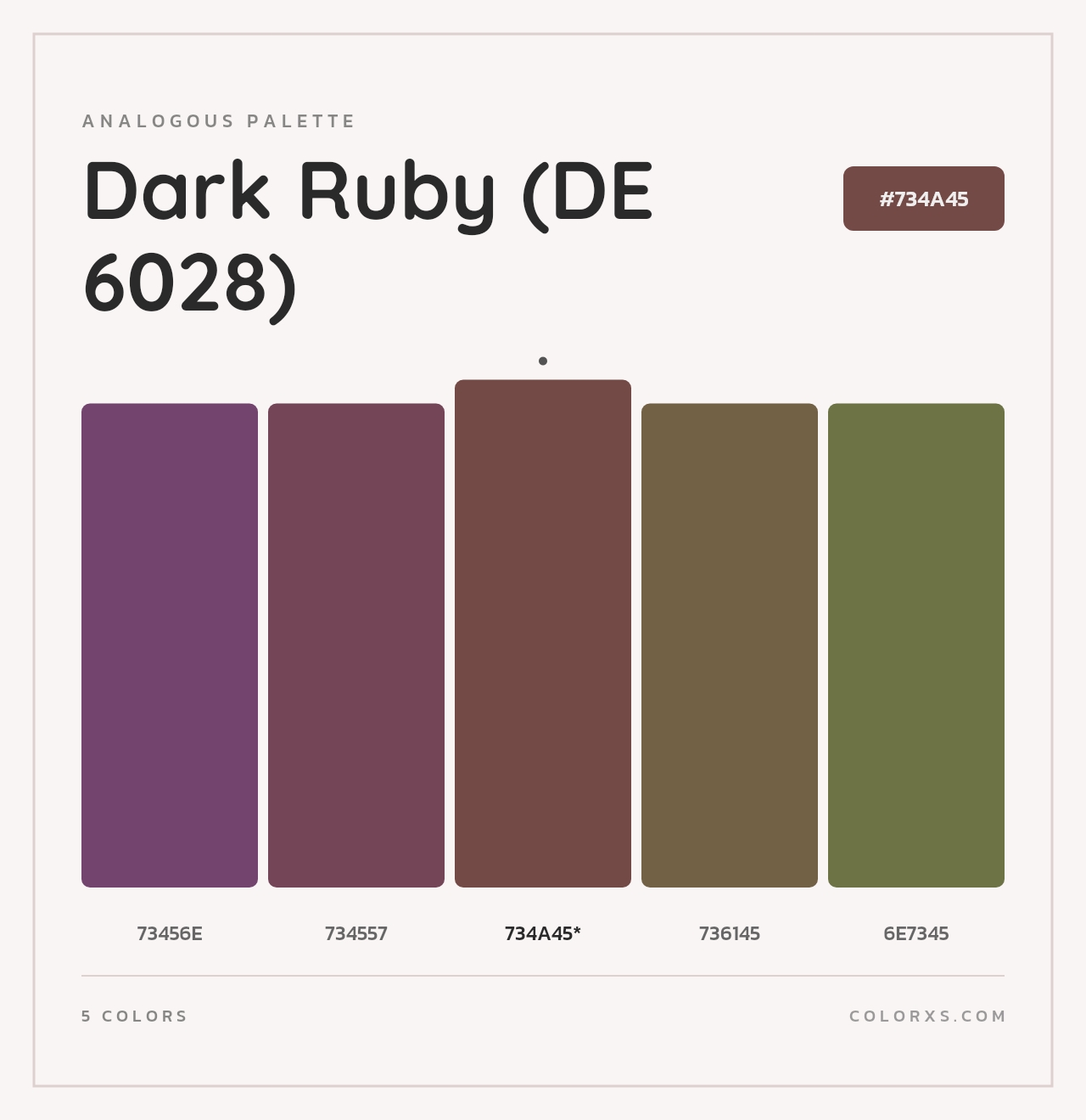 Dark Ruby (DE 6028) - Analogous Color Palette