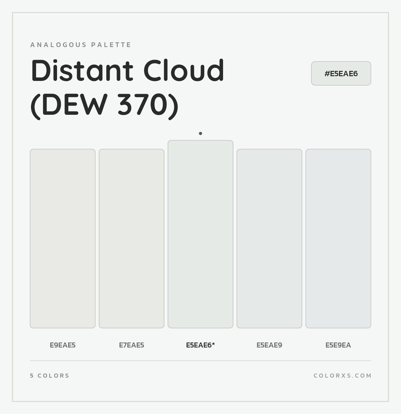 Distant Cloud (DEW 370) - Analogous Color Palette