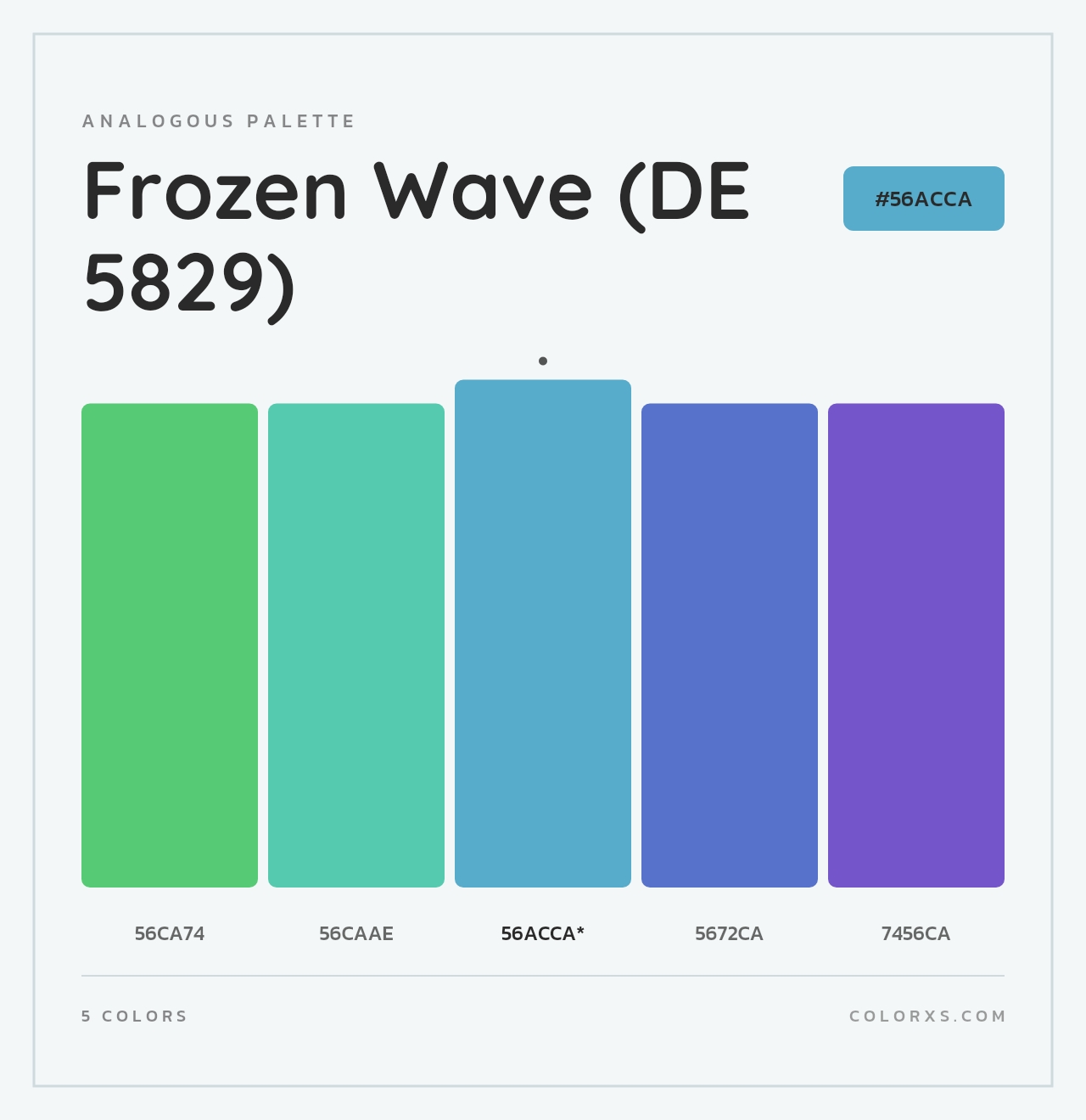 Frozen Wave (DE 5829) - Analogous Color Palette