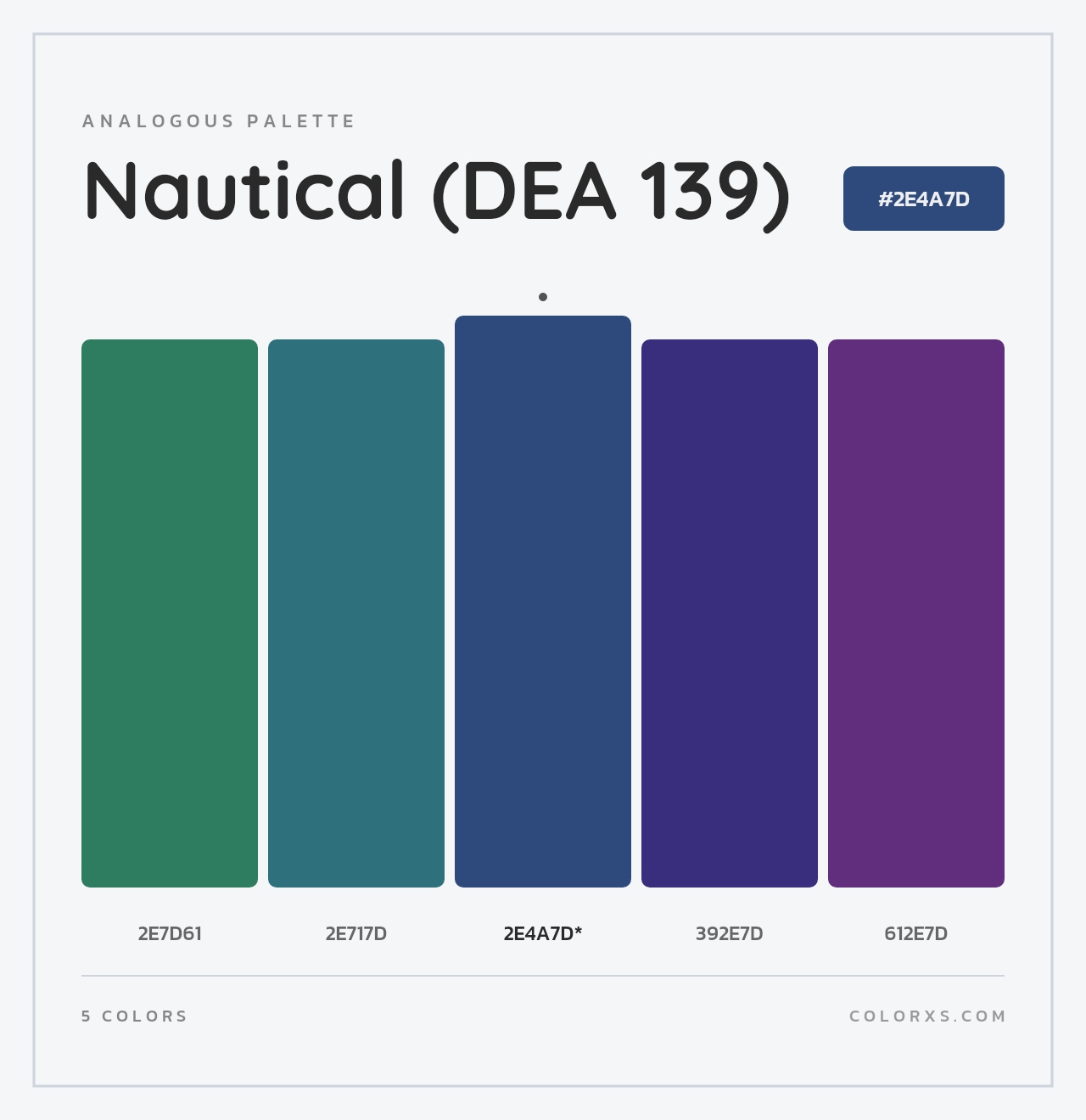 Nautical (DEA 139) - Analogous Color Palette