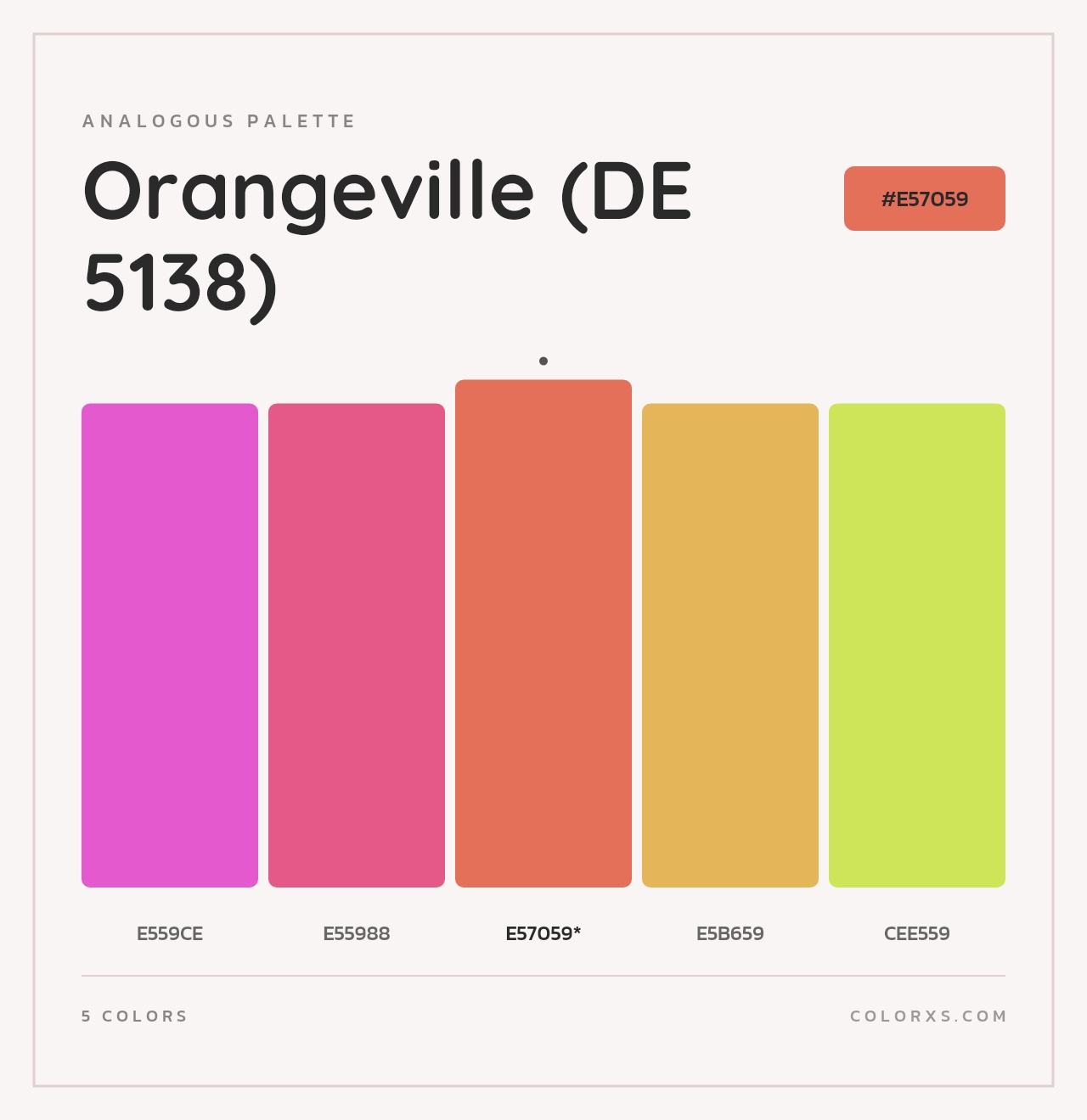 Orangeville (DE 5138) - Analogous Color Palette