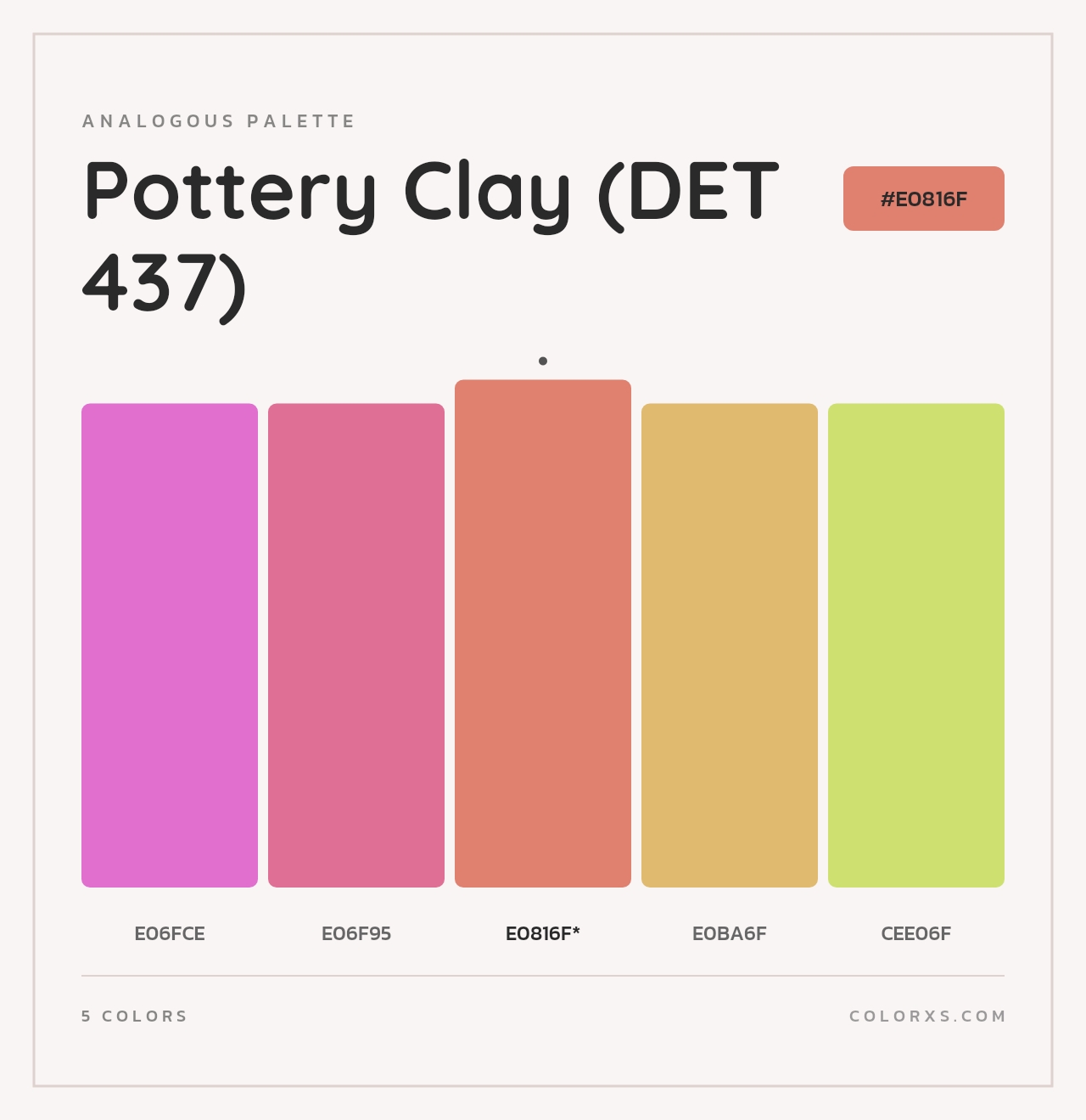 Pottery Clay (DET 437) - Analogous Color Palette