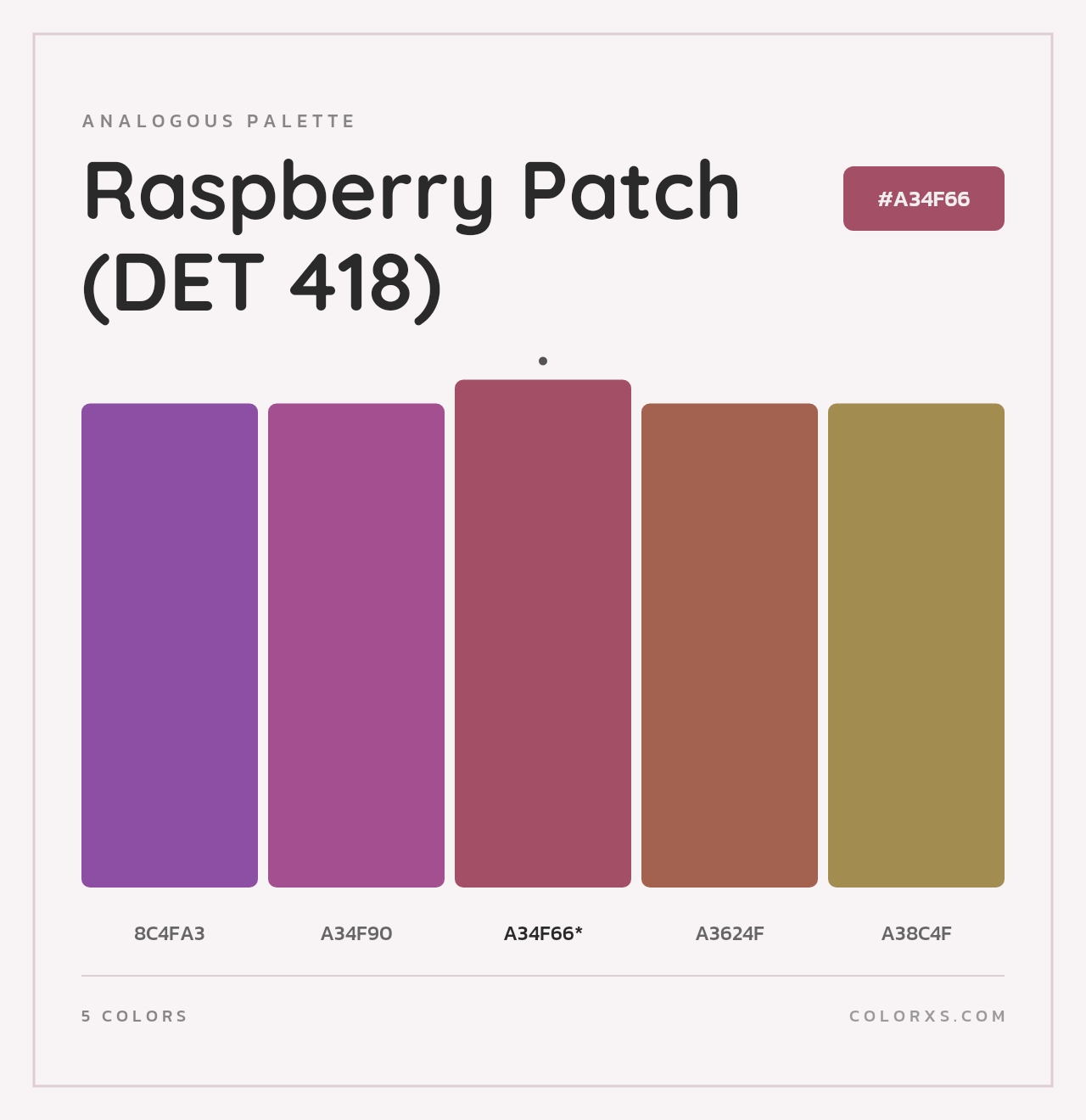 Raspberry Patch (DET 418) - Analogous Color Palette