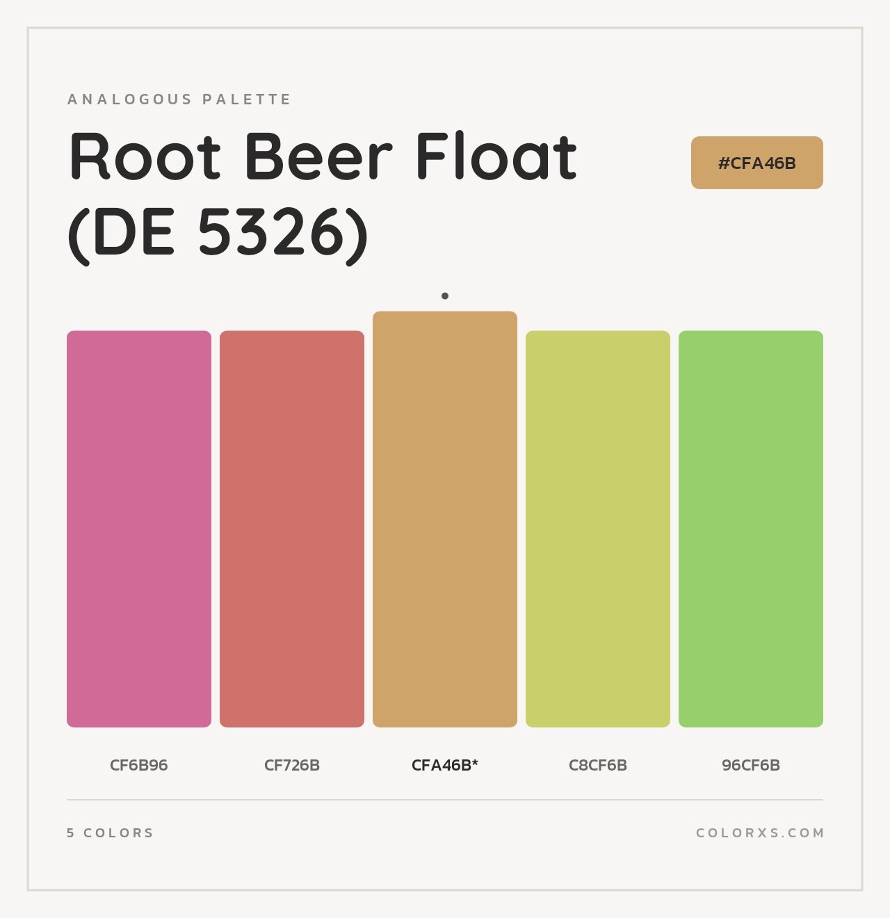Root Beer Float (DE 5326) - Analogous Color Palette