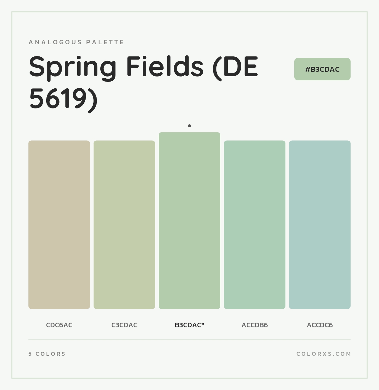 Spring Fields (DE 5619) - Analogous Color Palette