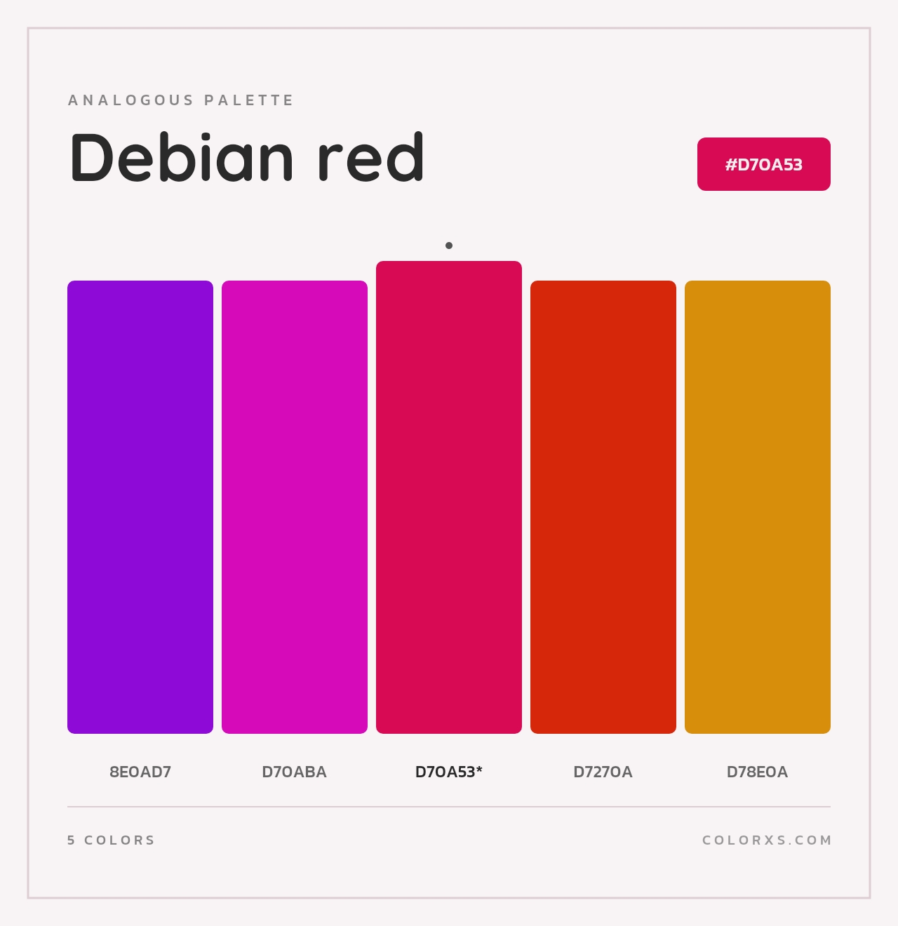 Debian red - Analogous Color Palette