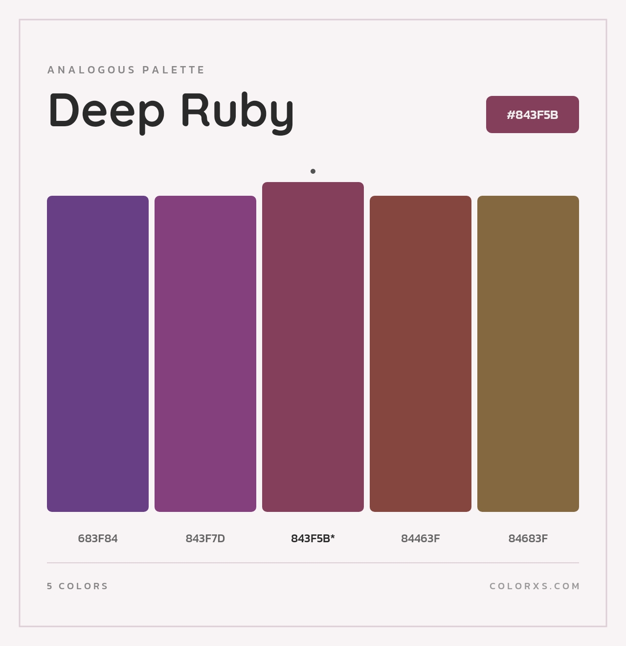 Deep Ruby - Analogous Color Palette