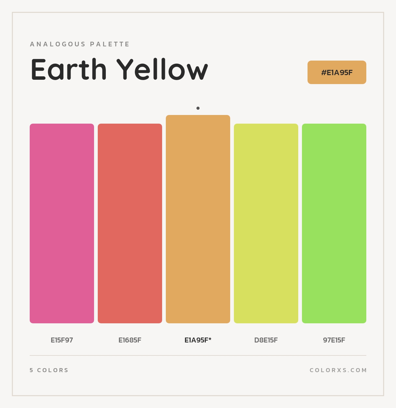 Earth Yellow - Analogous Color Palette