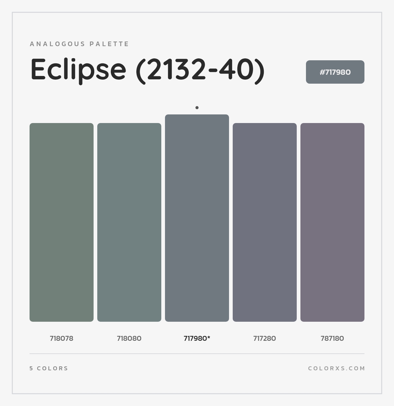 Eclipse (2132-40) - Analogous Color Palette
