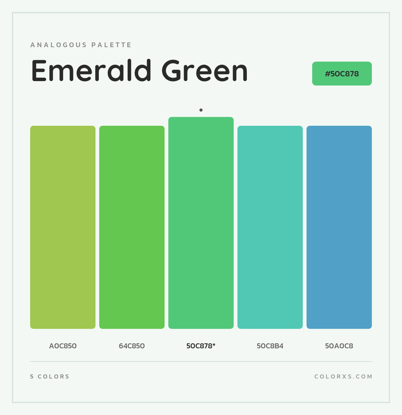 Emerald Green - Analogous Color Palette