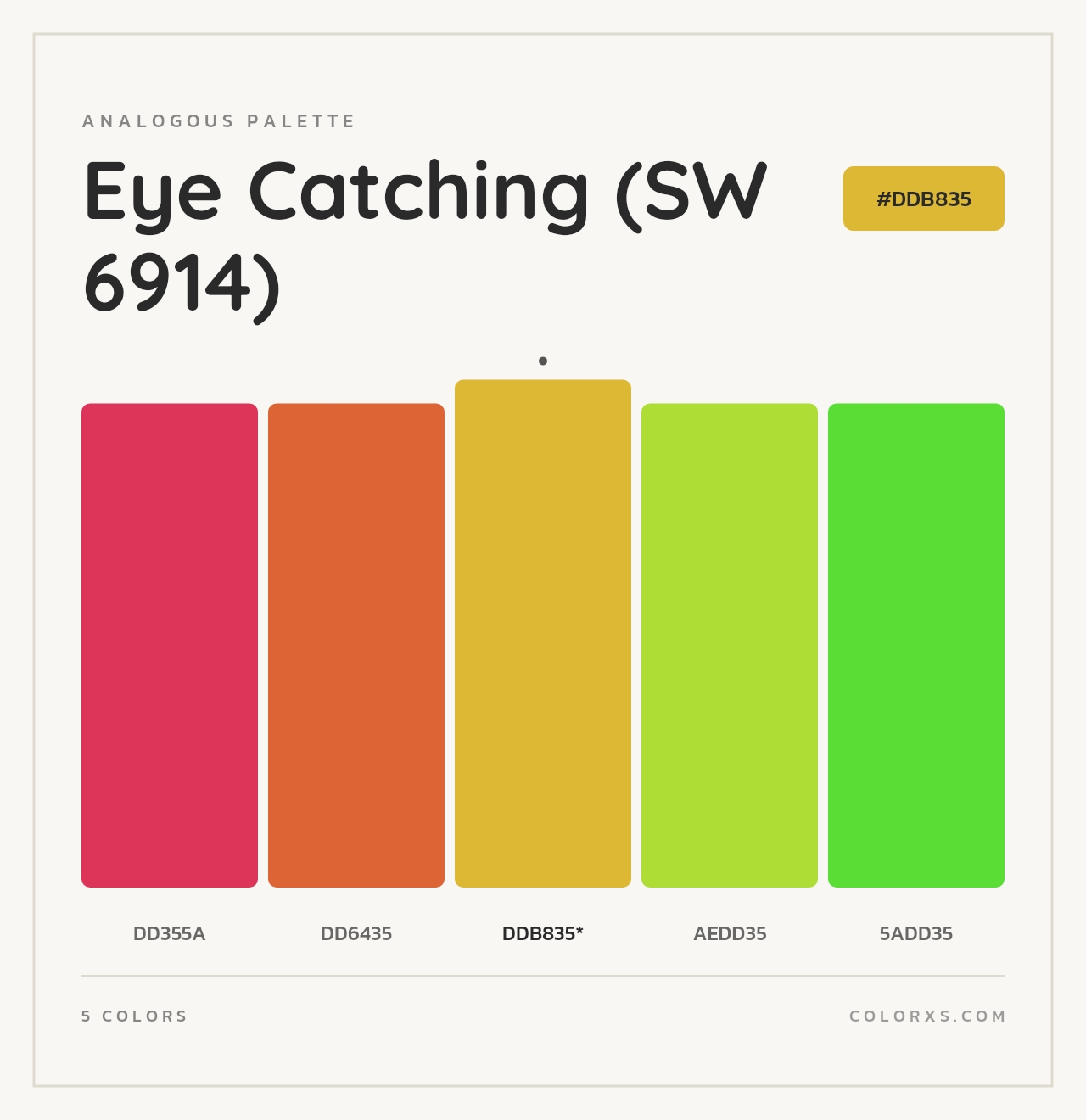 Eye Catching (SW 6914) - Analogous Color Palette