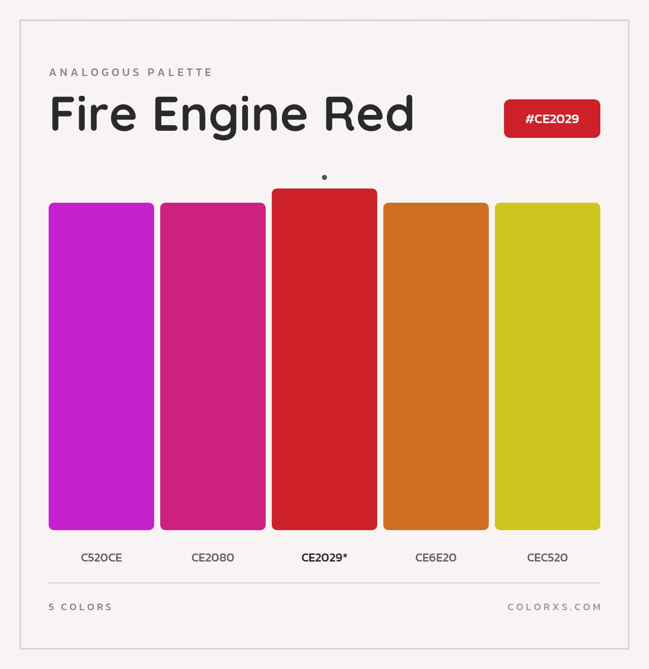 Fire Engine Red - Analogous Color Palette