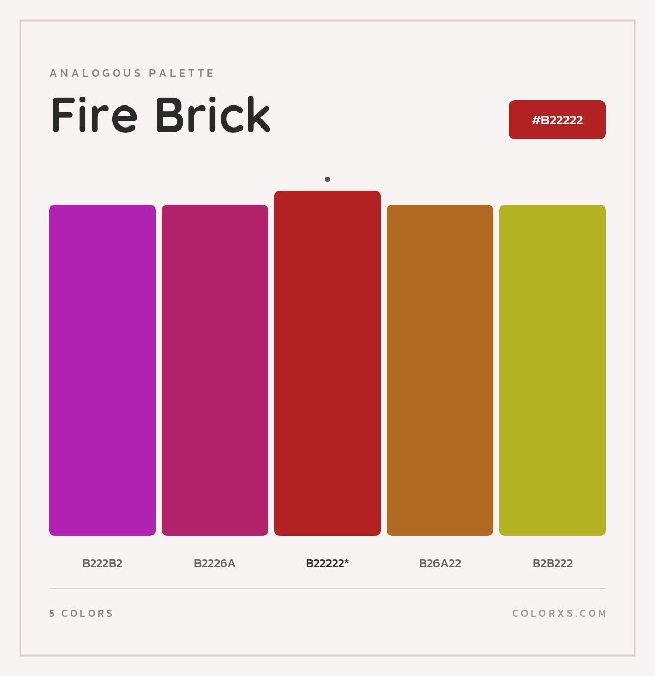 Fire Brick - Analogous Color Palette