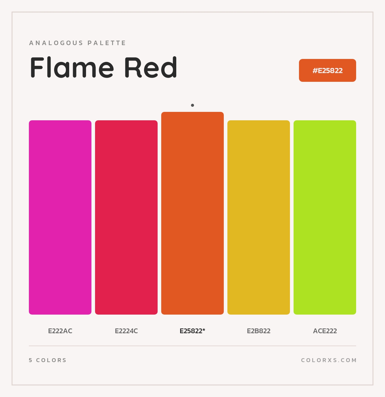 Flame Red - Analogous Color Palette