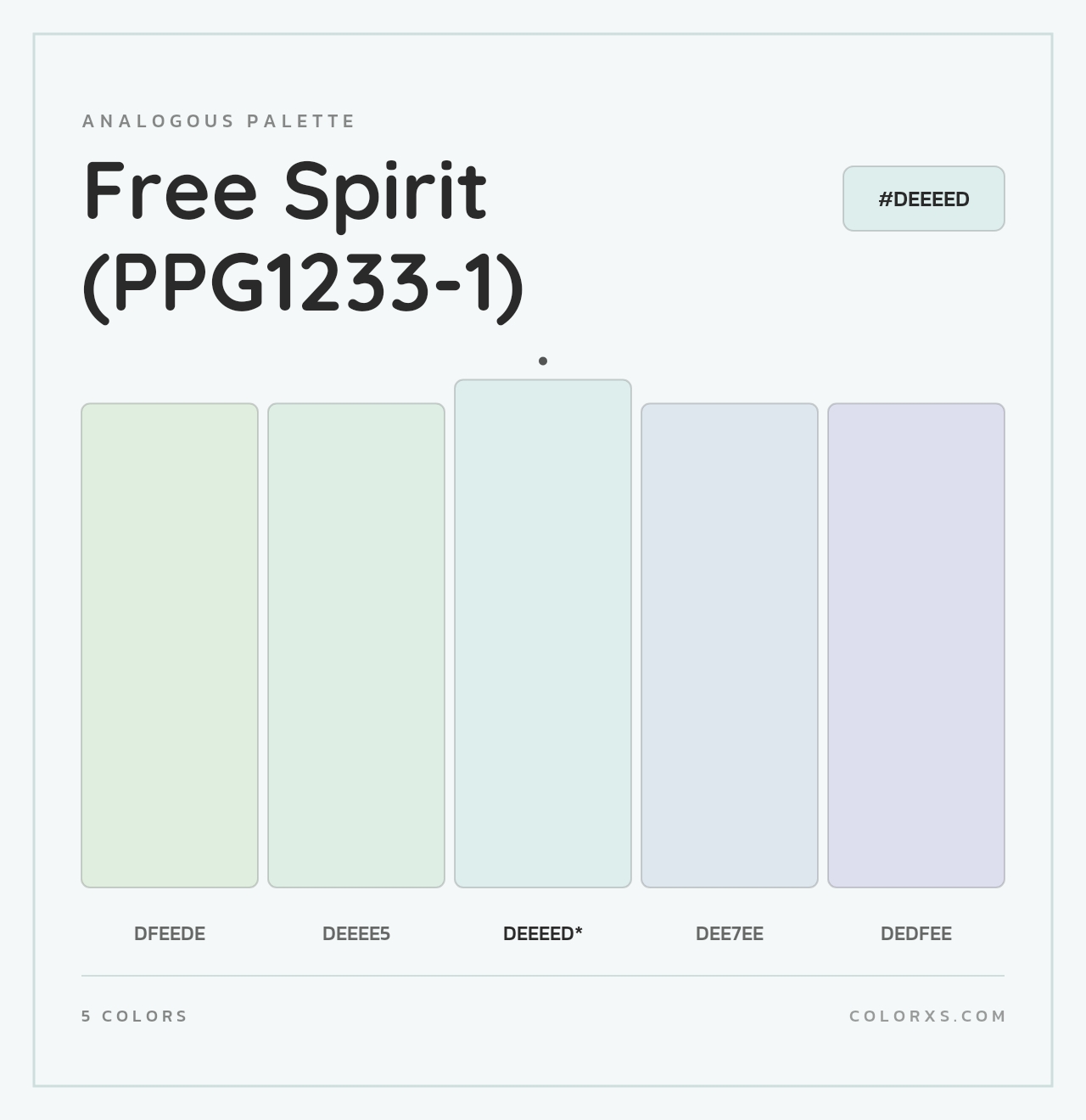 Free Spirit (PPG1233-1) - Analogous Color Palette