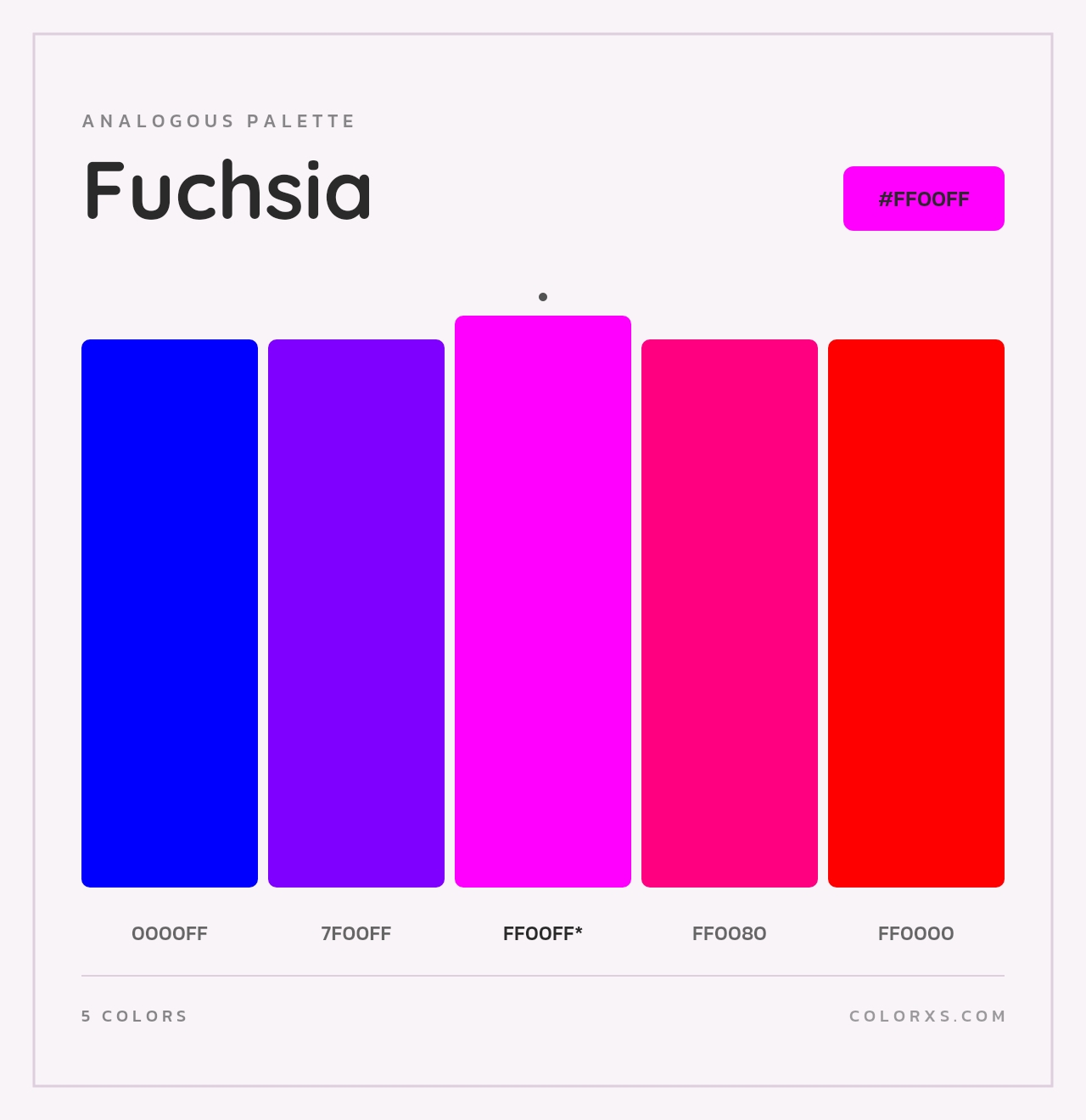 Fuchsia - Analogous Color Palette