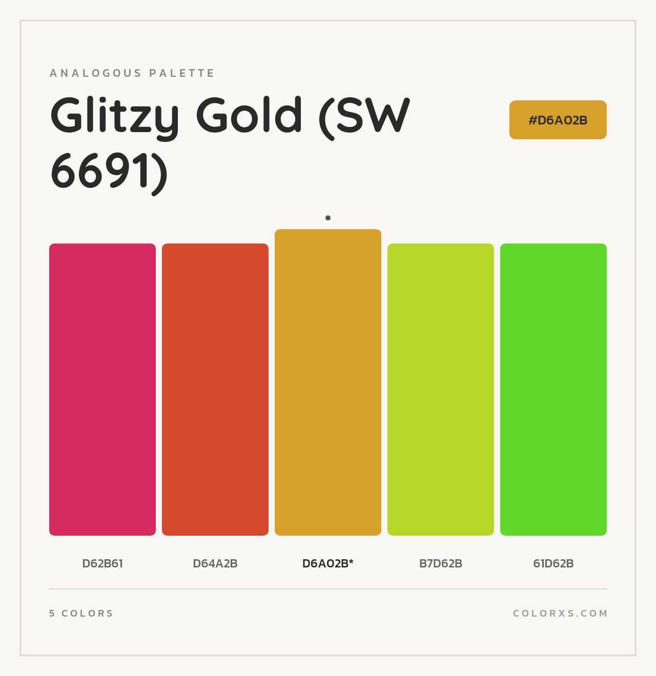 Glitzy Gold (SW 6691) - Analogous Color Palette