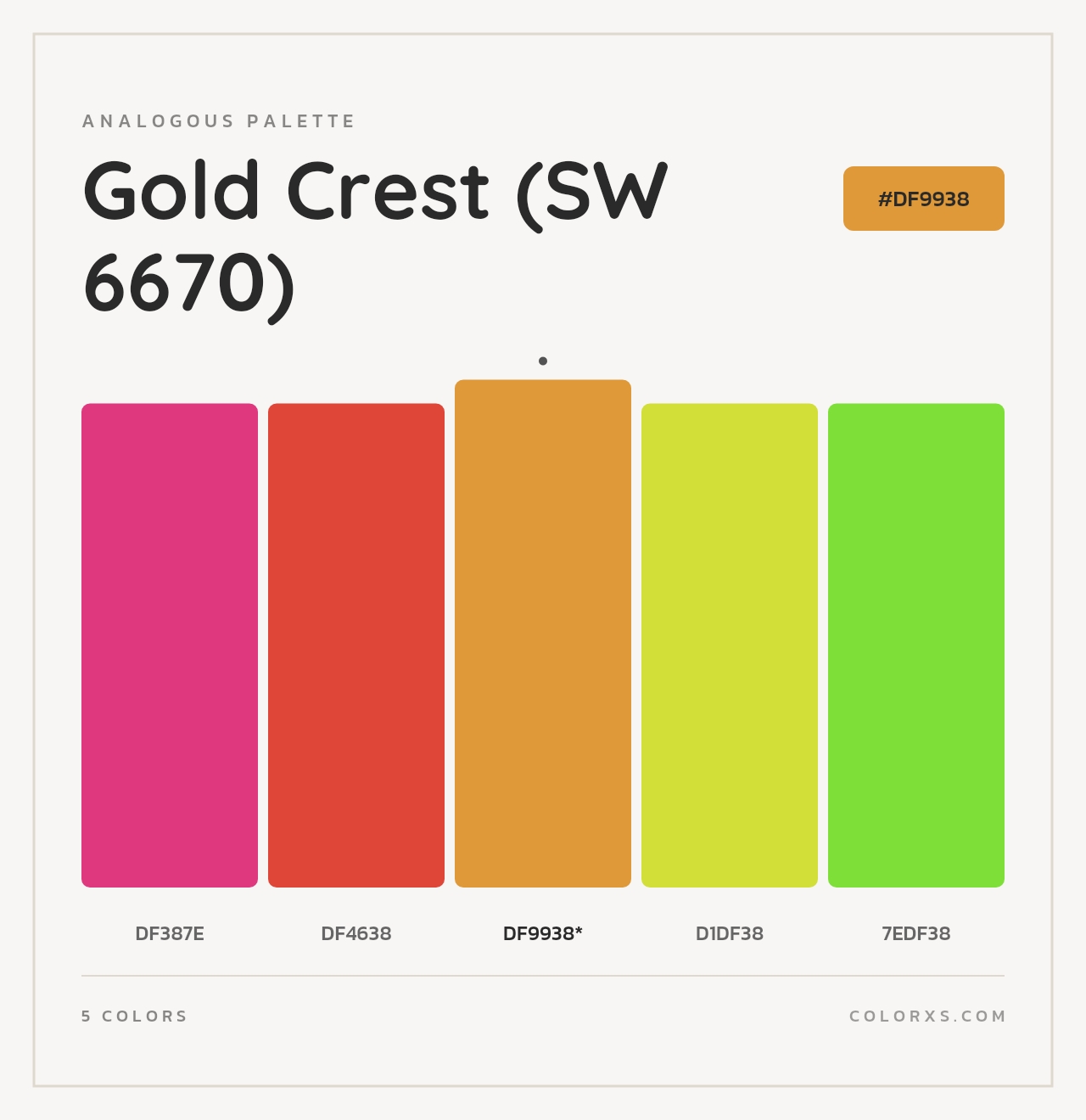 Gold Crest (SW 6670) - Analogous Color Palette