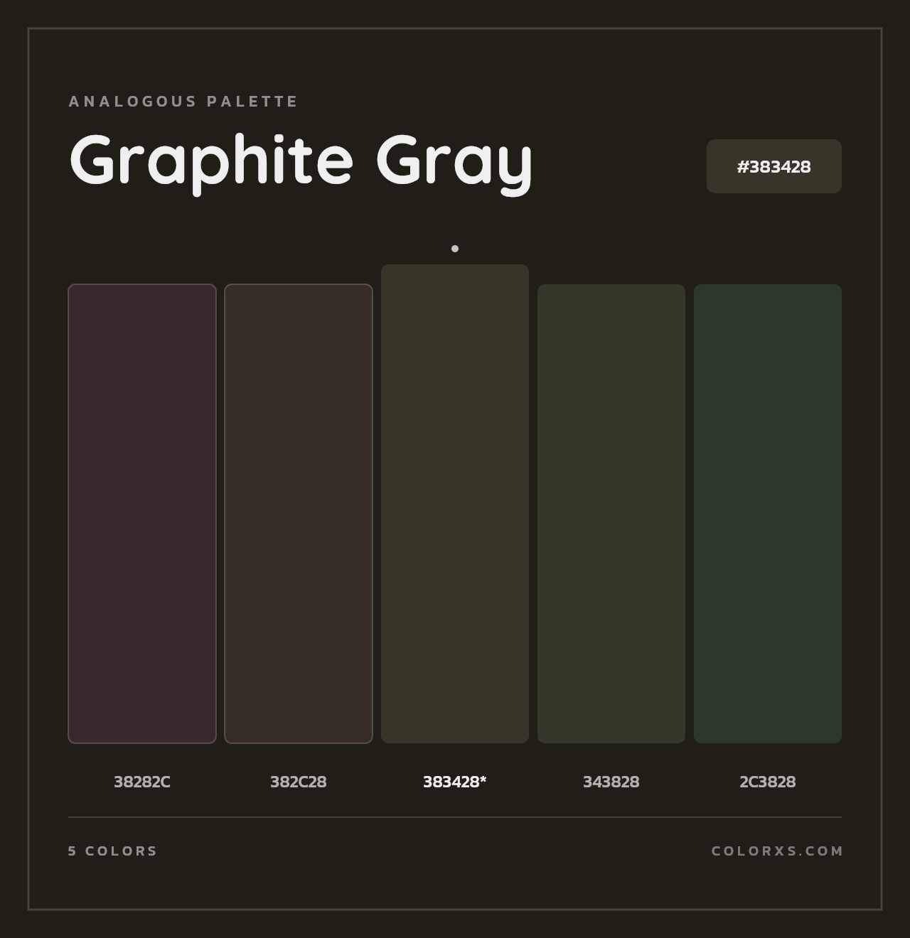 Graphite Gray - Analogous Color Palette