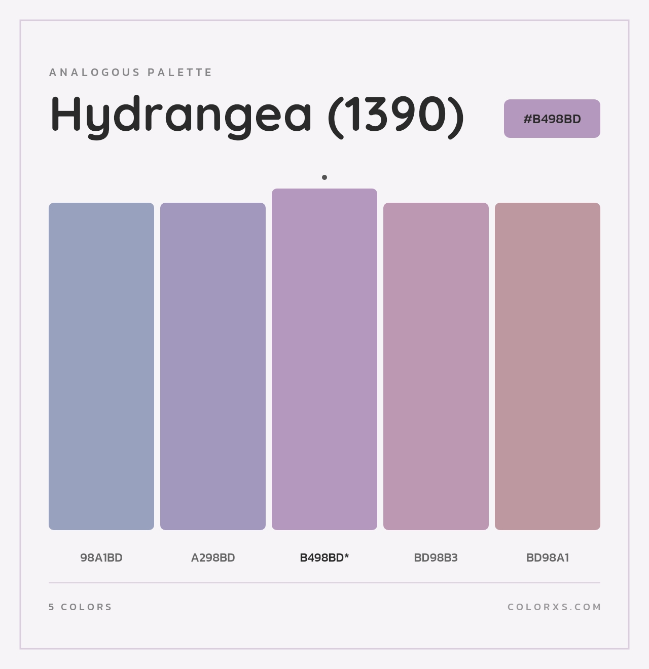 Hydrangea (1390) - Analogous Color Palette