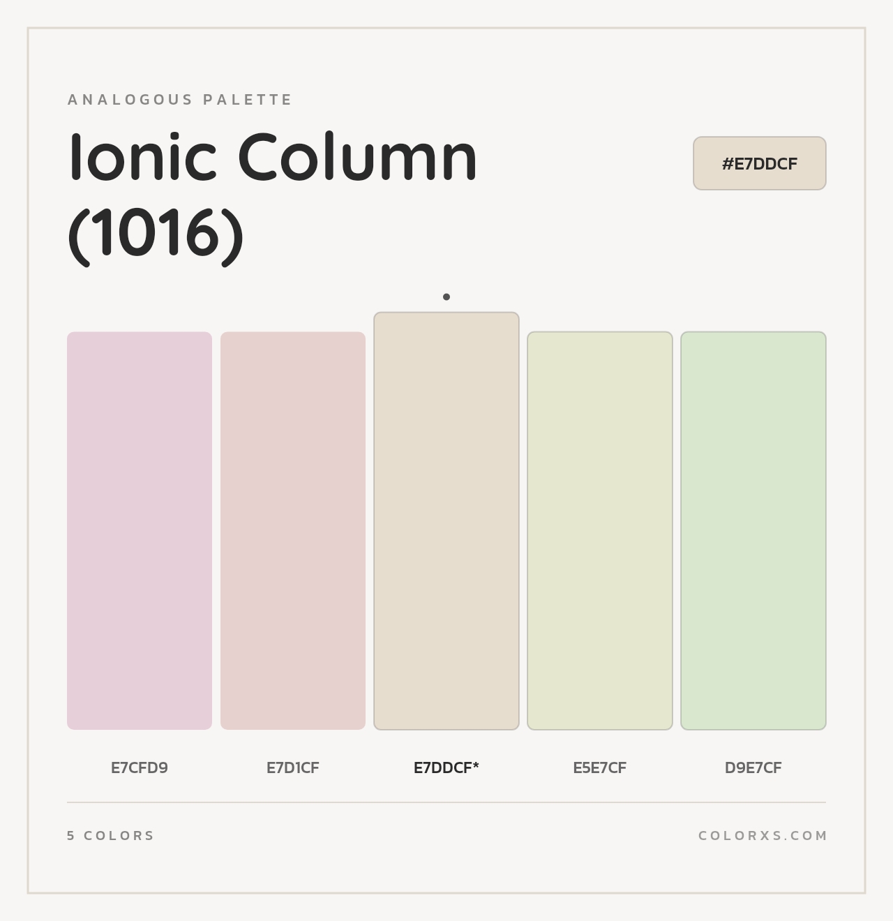Ionic Column (1016) - Analogous Color Palette