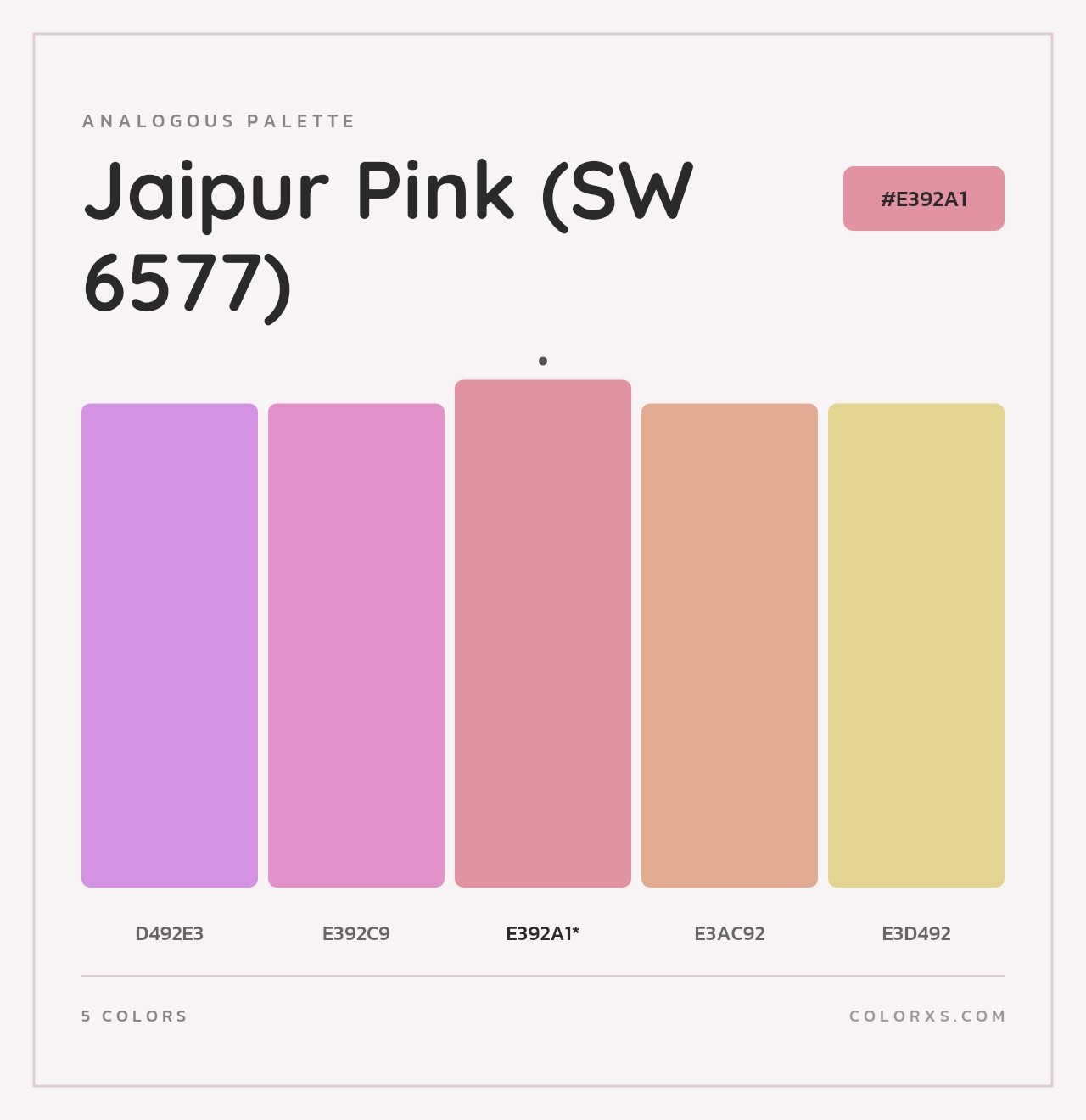 Jaipur Pink (SW 6577) - Analogous Color Palette