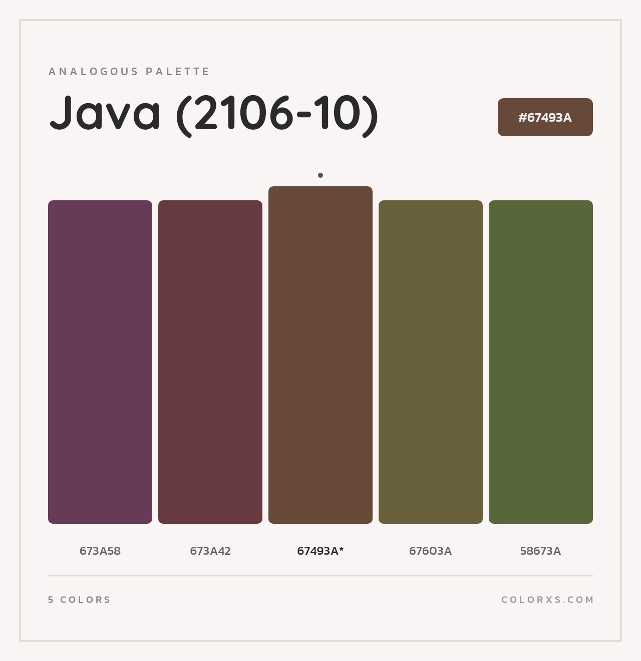 Java (2106-10) - Analogous Color Palette