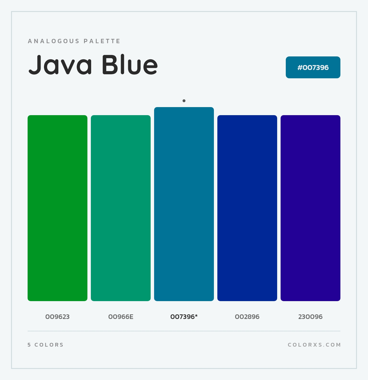 Java Blue - Analogous Color Palette