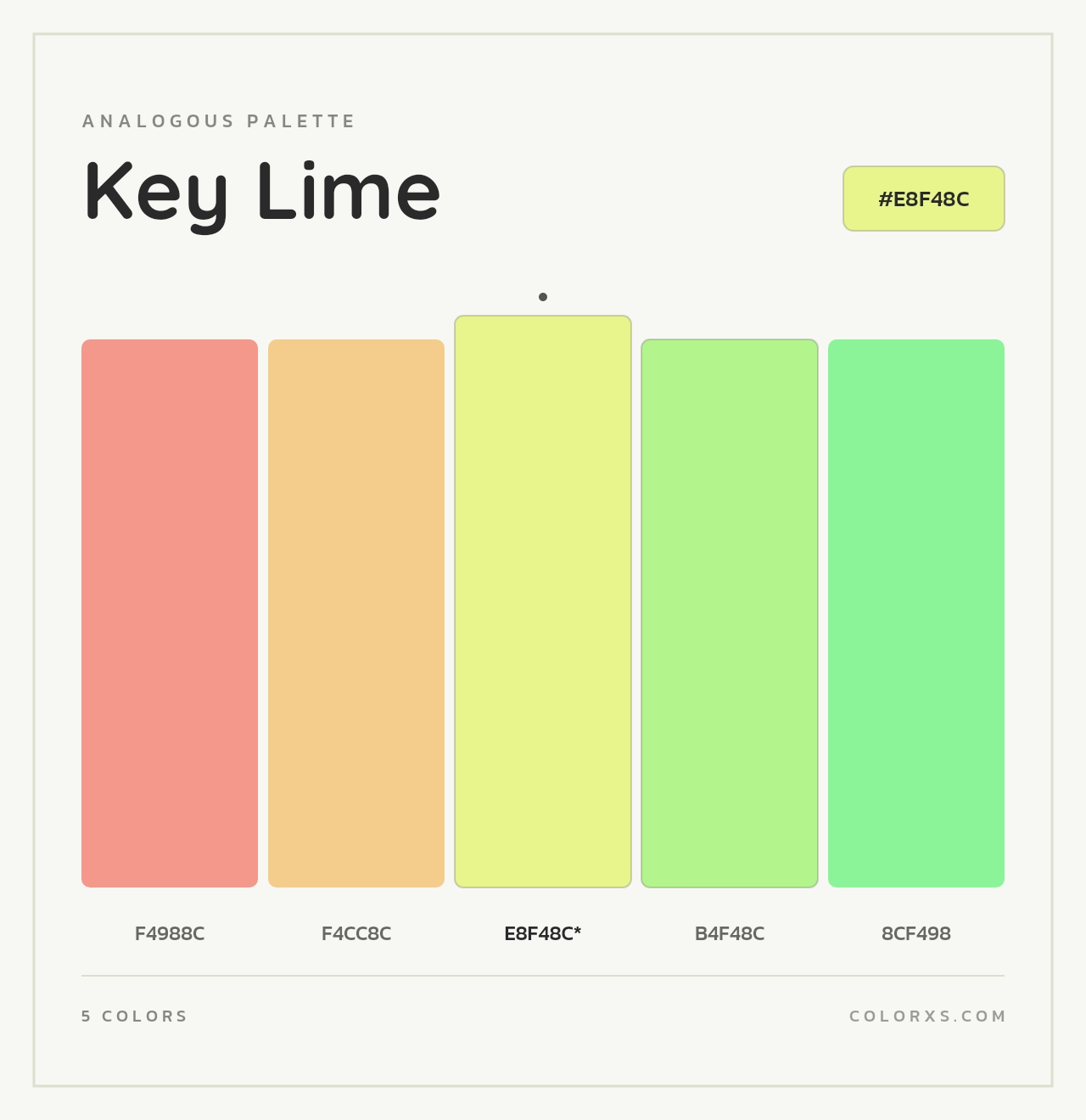 Key Lime - Analogous Color Palette