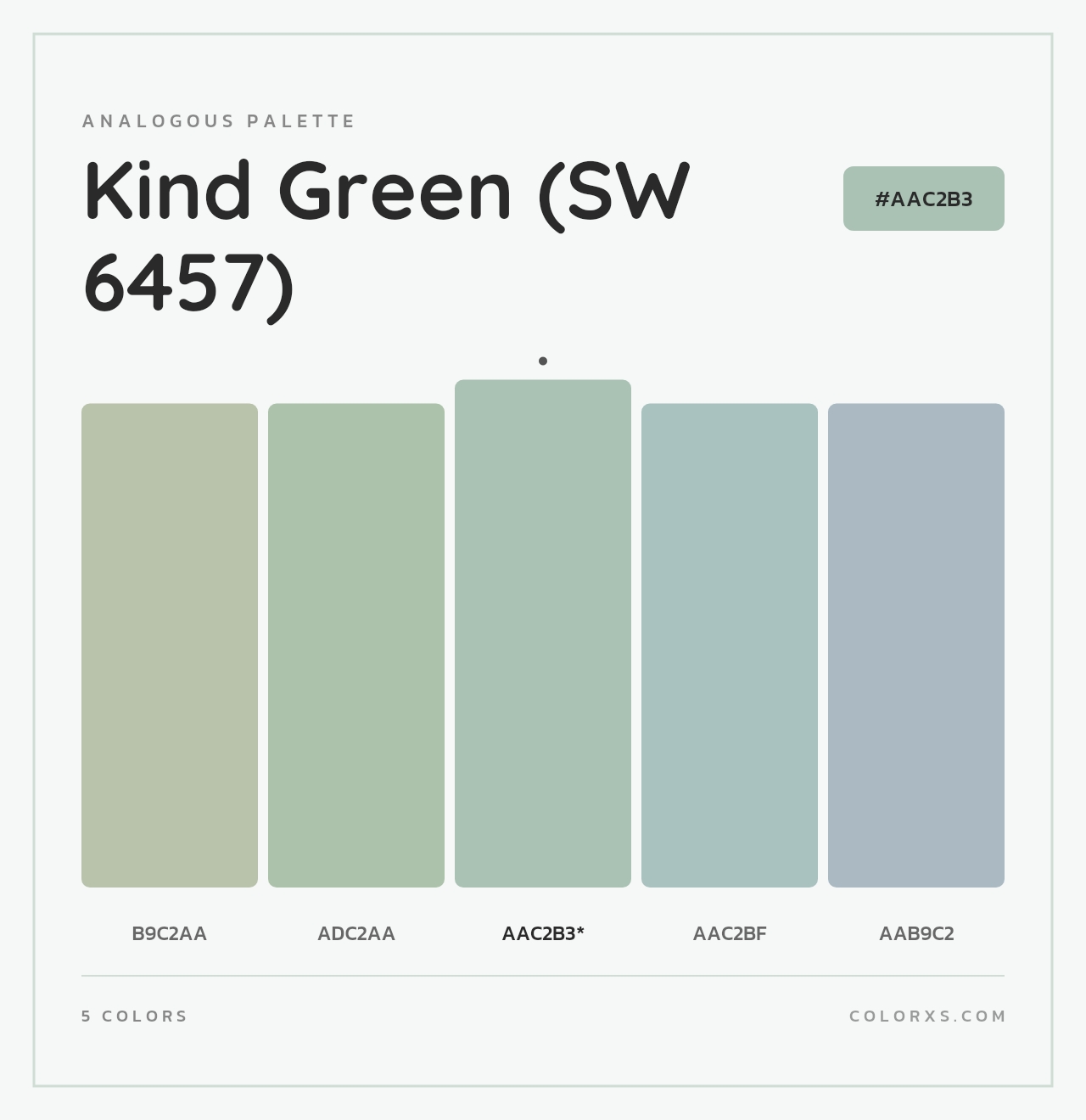 Kind Green (SW 6457) - Analogous Color Palette