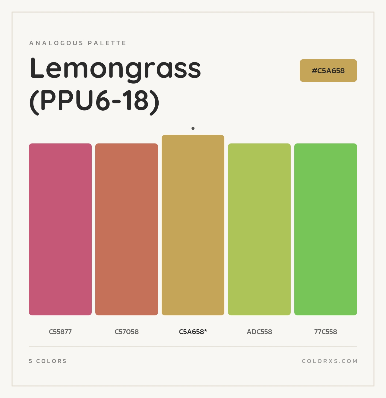 Lemongrass (PPU6-18) - Analogous Color Palette