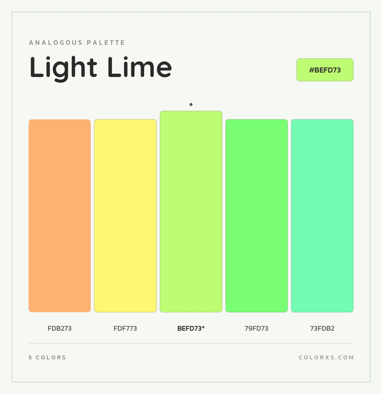Light Lime - Analogous Color Palette