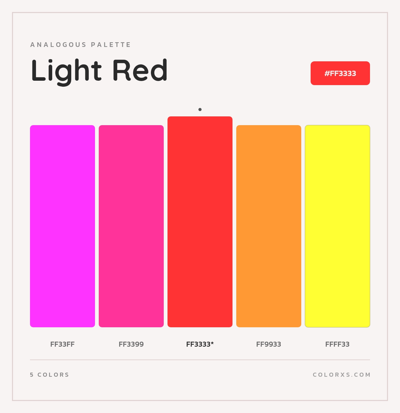 Light Red - Analogous Color Palette