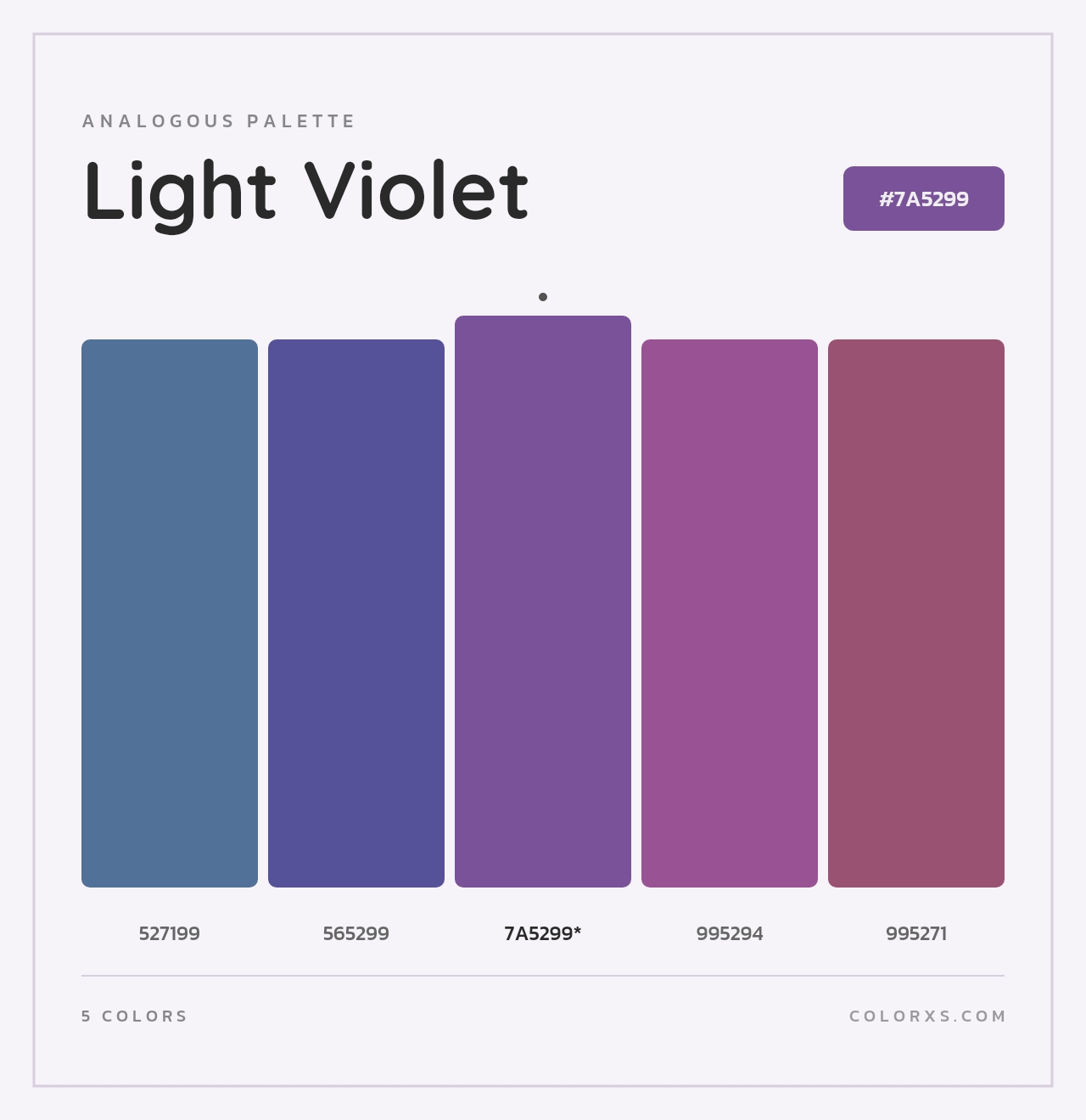 Light Violet - Analogous Color Palette