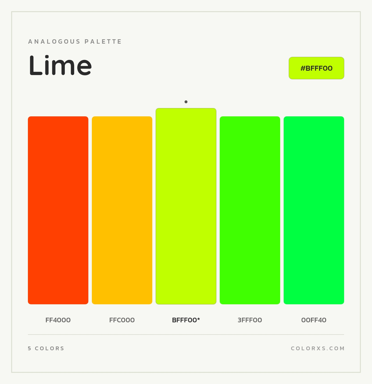 Lime - Analogous Color Palette