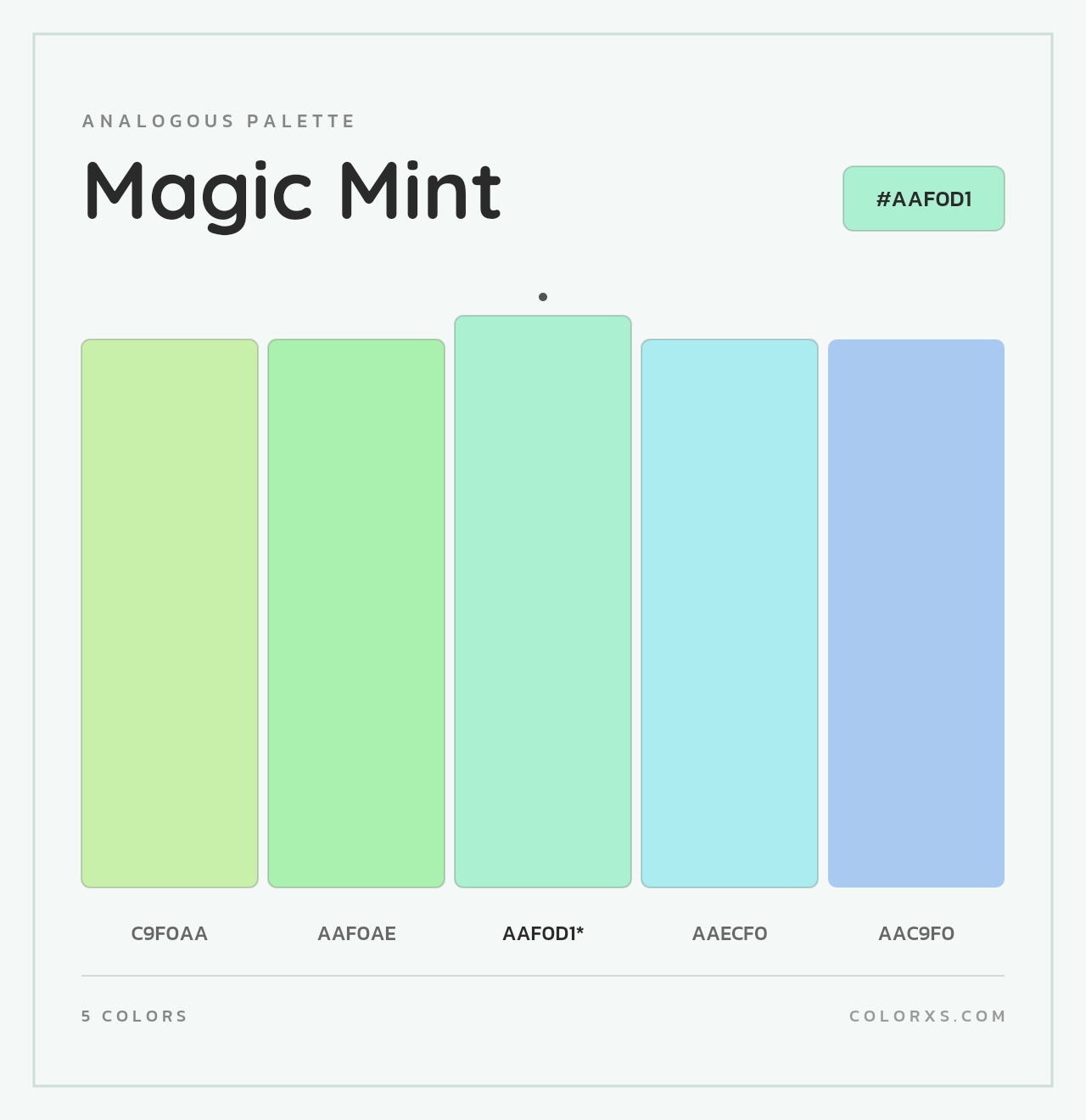 Magic Mint - Analogous Color Palette