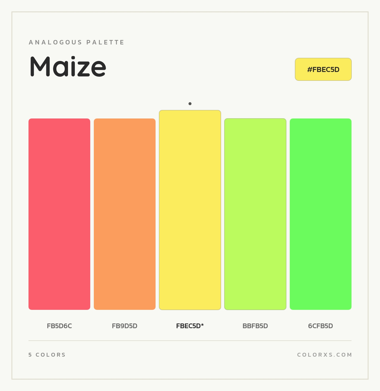 Maize - Analogous Color Palette