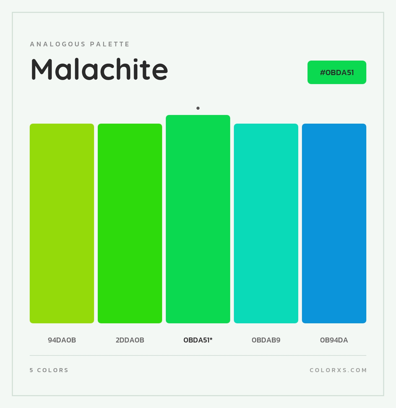 Malachite - Analogous Color Palette