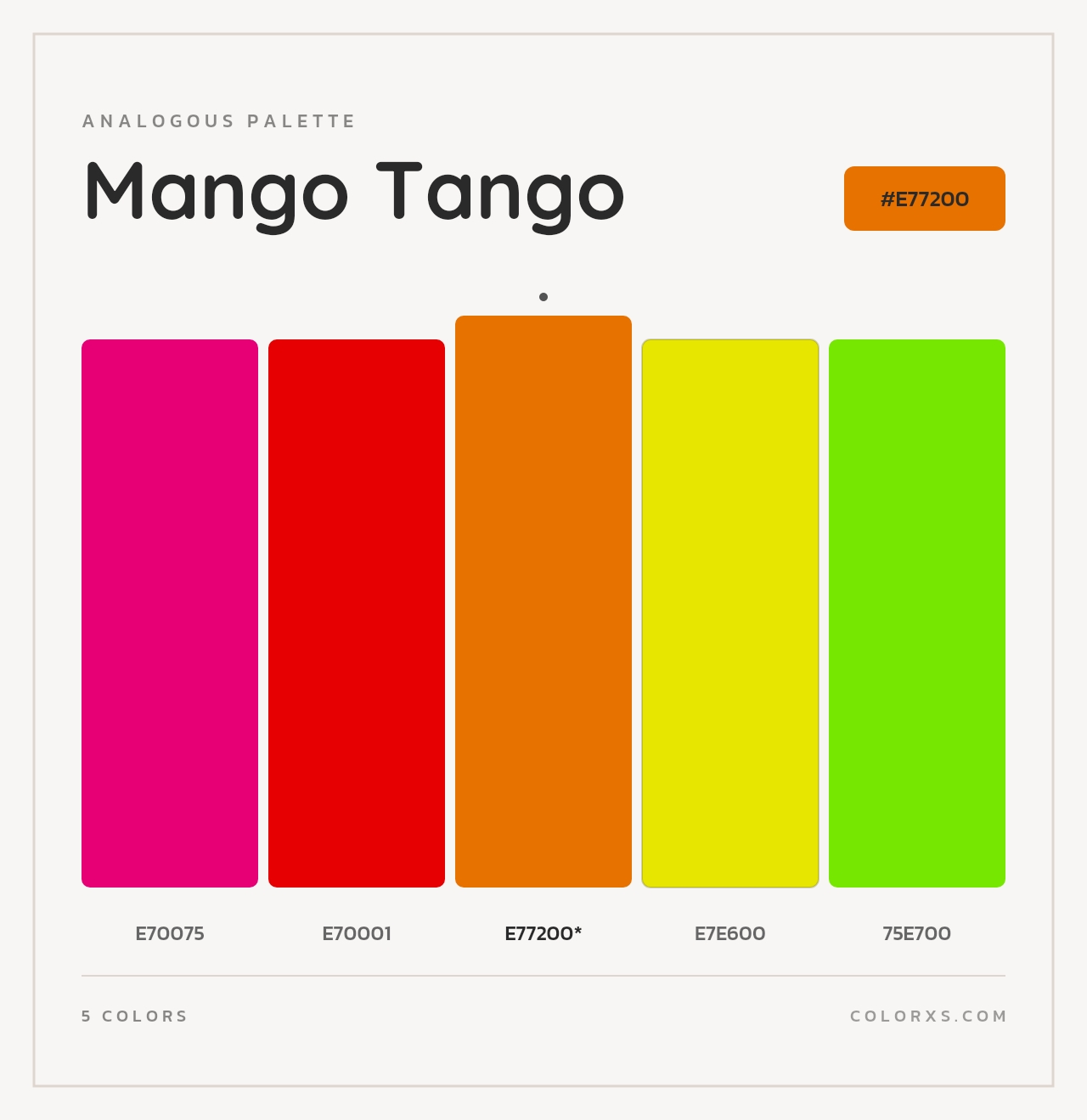 Mango Tango - Analogous Color Palette