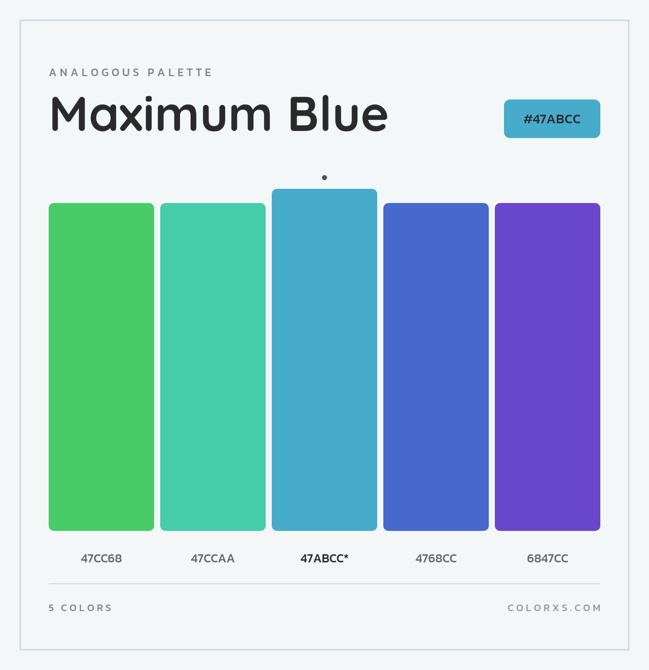 Maximum Blue - Analogous Color Palette