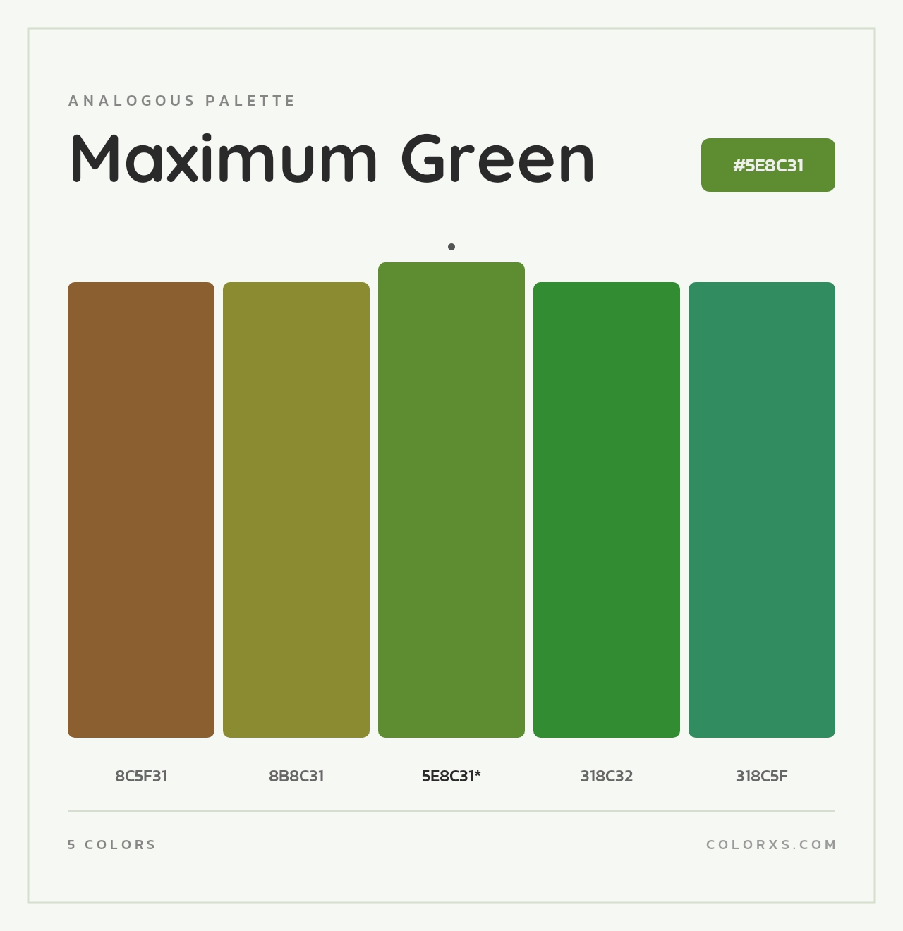 Maximum Green - Analogous Color Palette