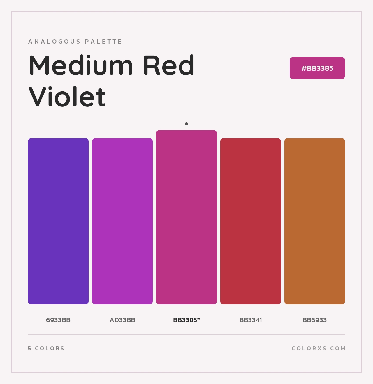 Medium Red Violet - Analogous Color Palette