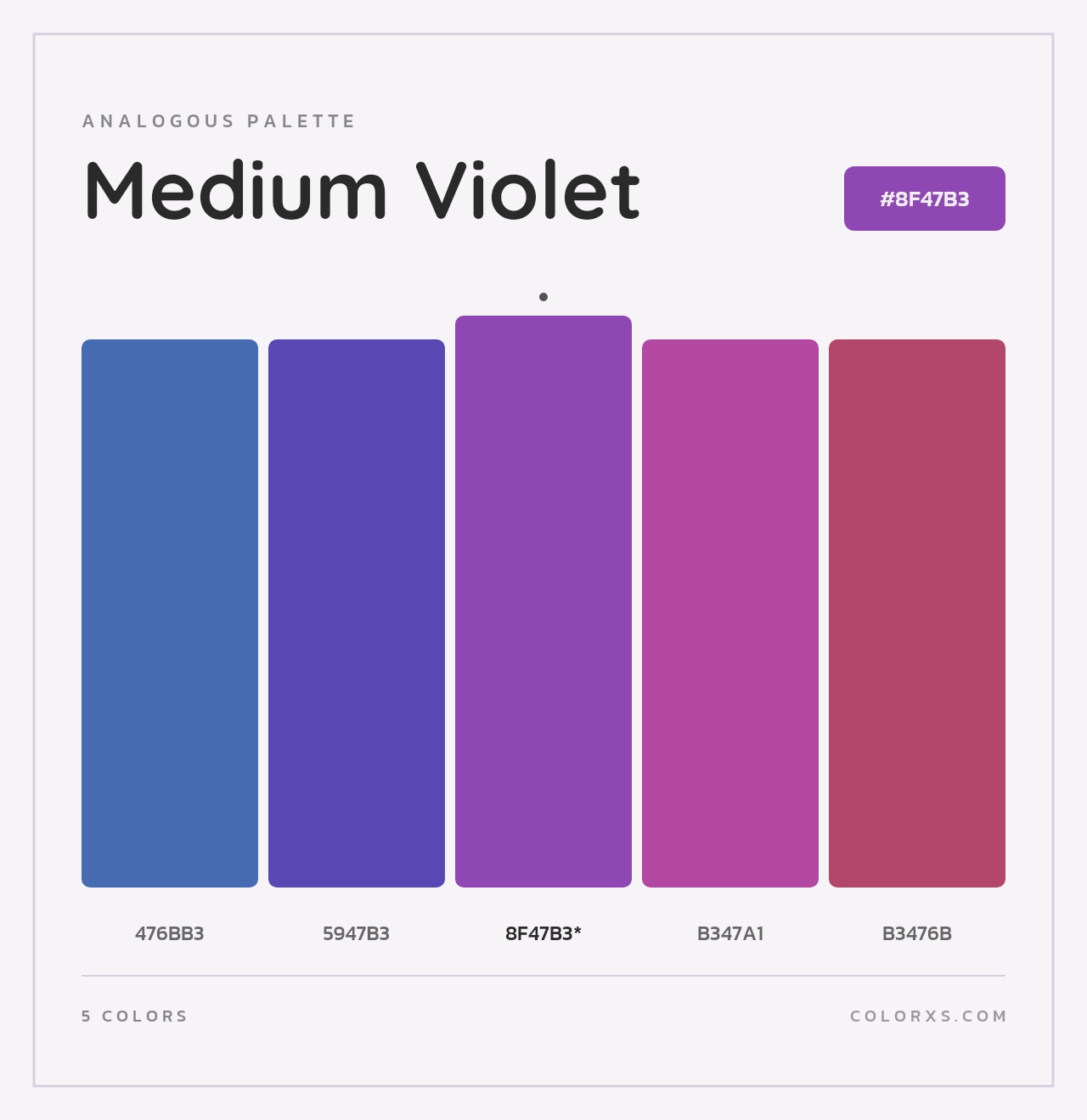 Medium Violet - Analogous Color Palette