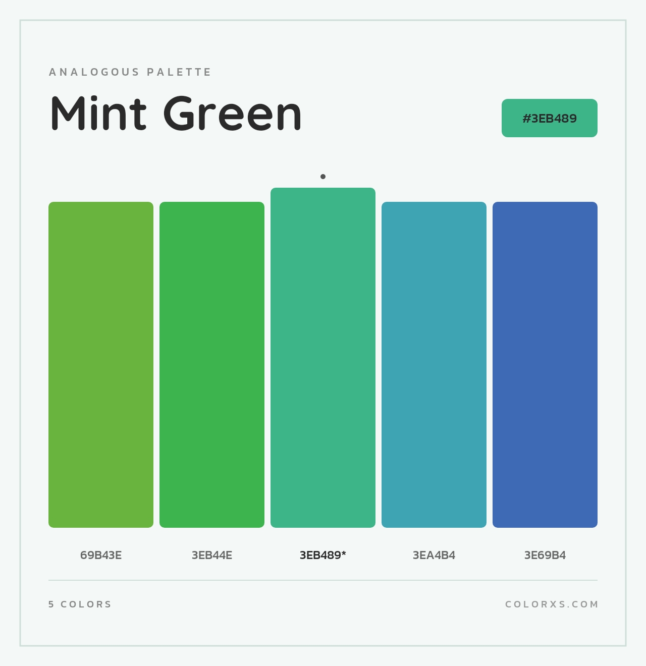 Mint Green - Analogous Color Palette