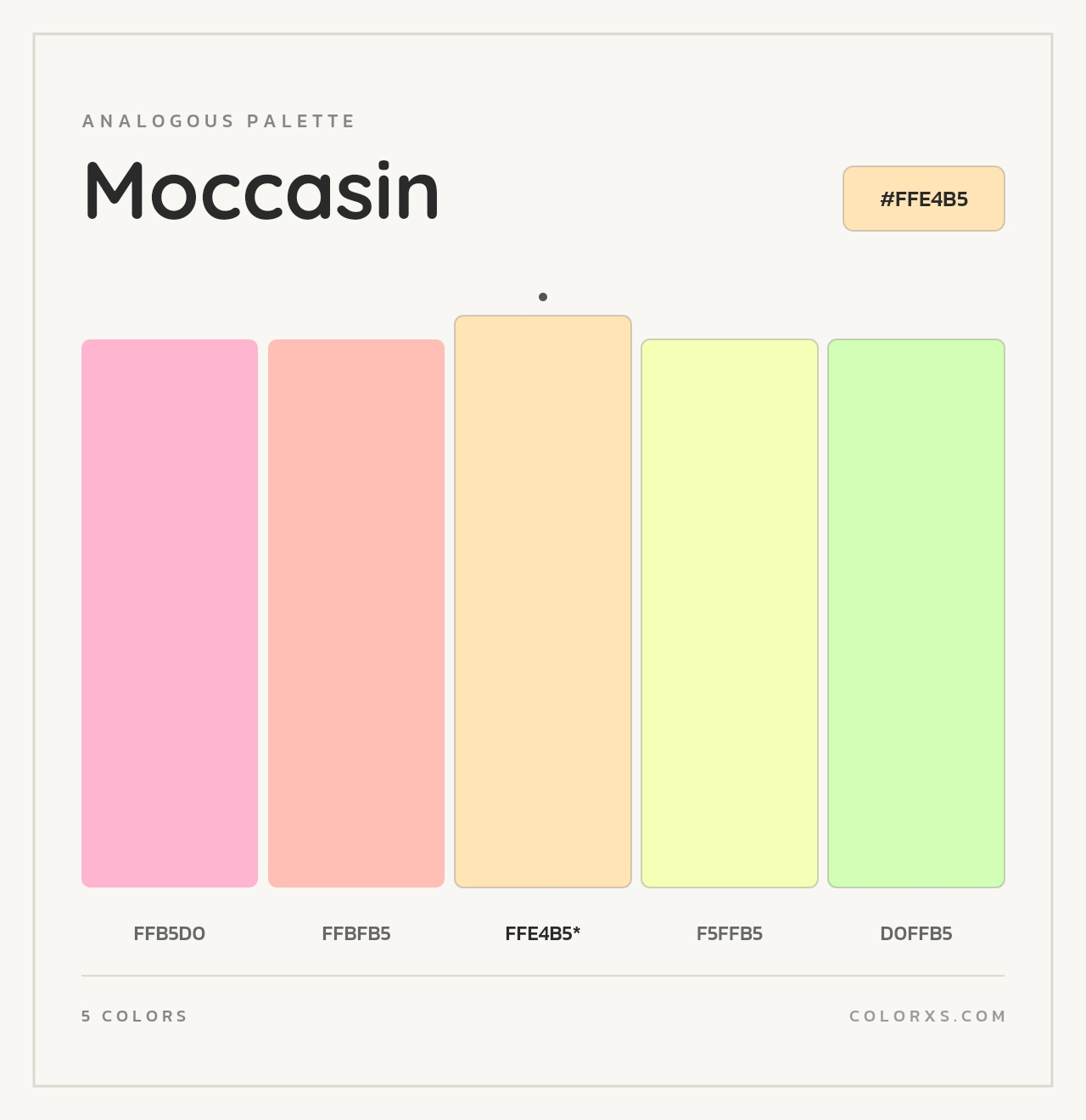 Moccasin - Analogous Color Palette