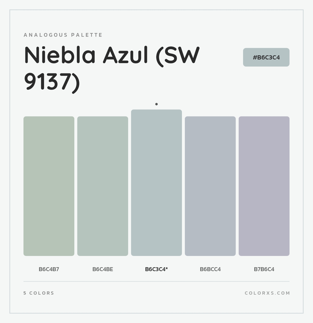 Niebla Azul (SW 9137) - Analogous Color Palette