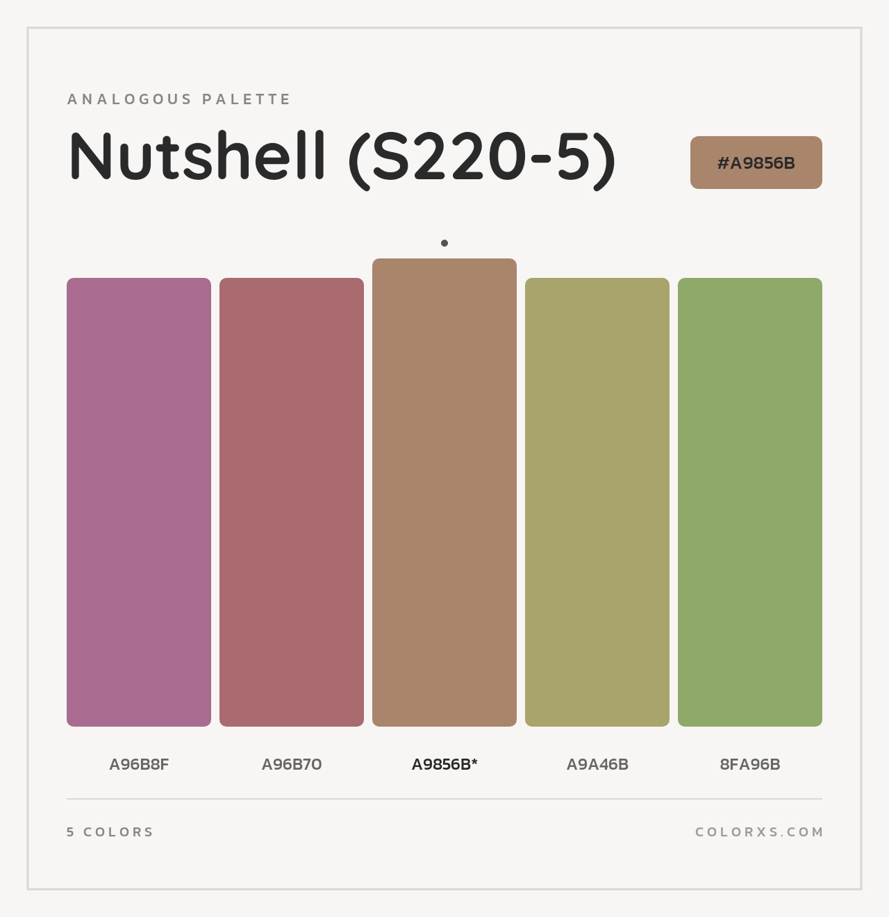Nutshell (S220-5) - Analogous Color Palette