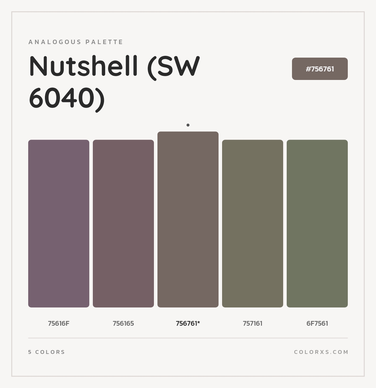 Nutshell (SW 6040) - Analogous Color Palette