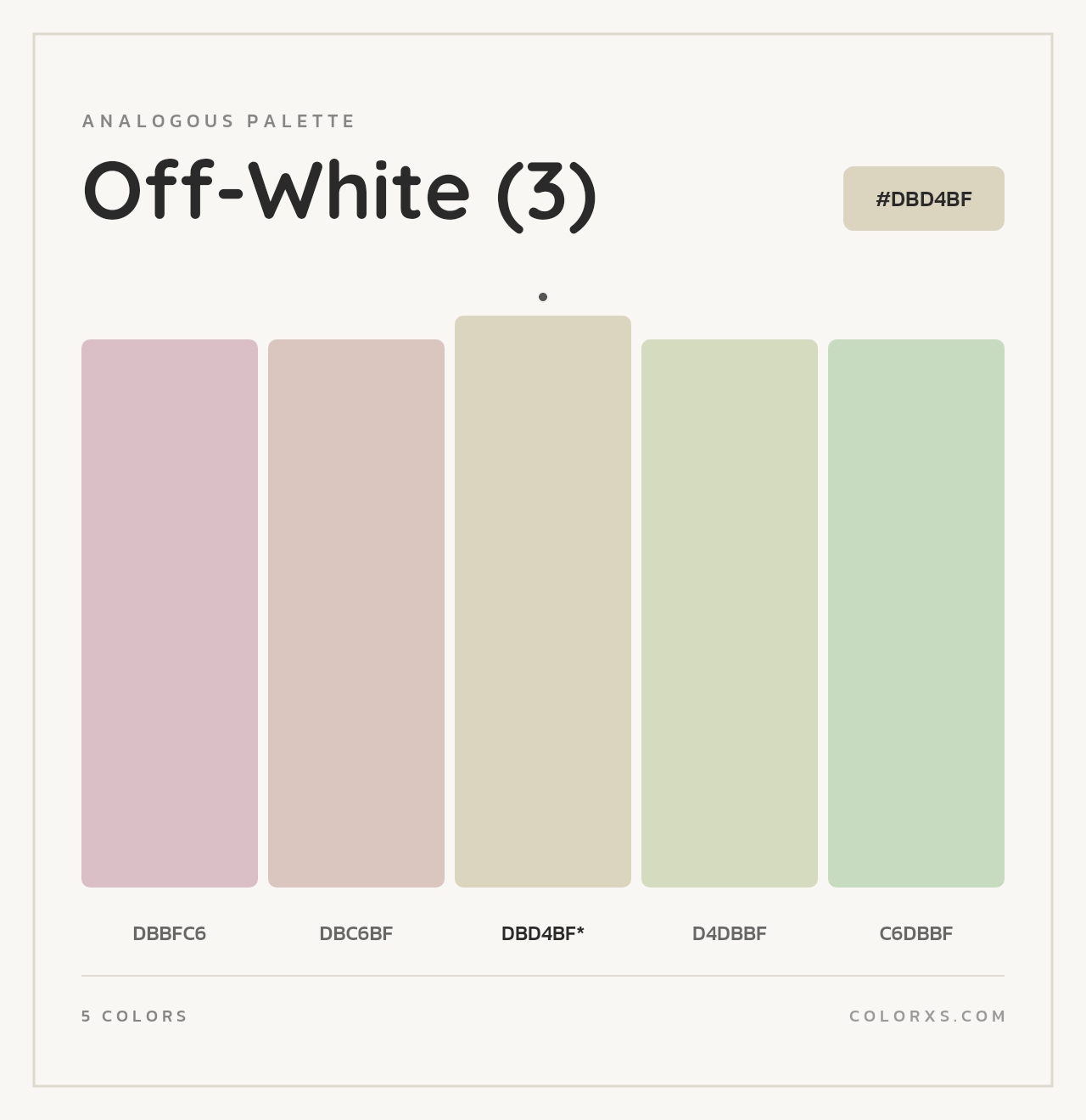 Off-White (3) - Analogous Color Palette
